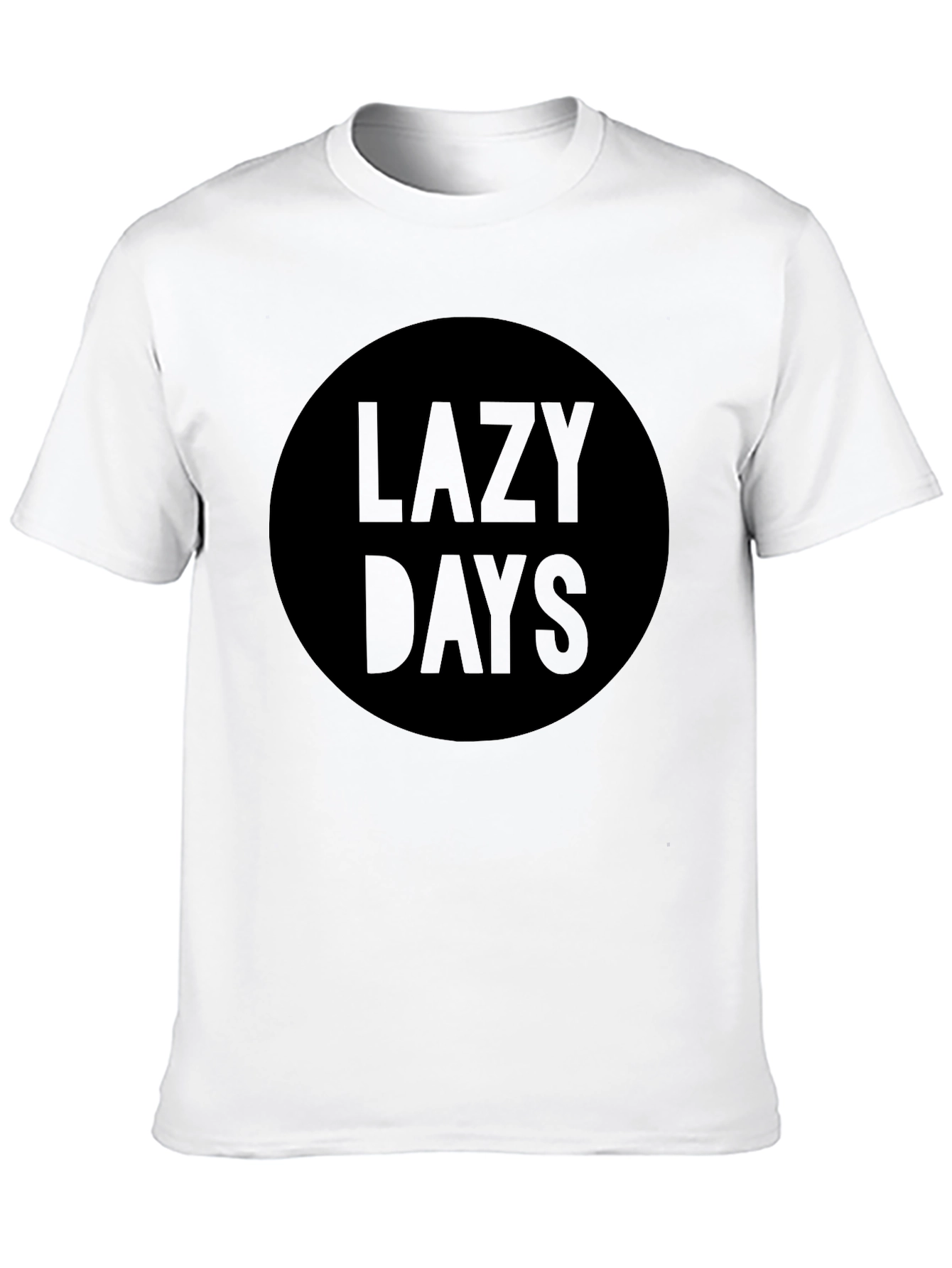 Lazy Days Black Graphic Tee