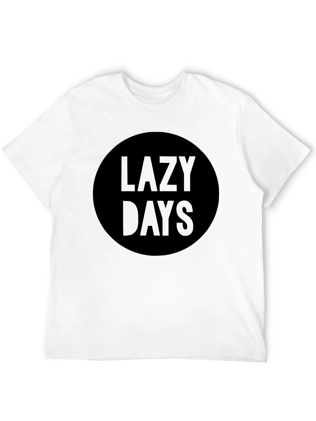 Lazy Days Black Graphic Tee