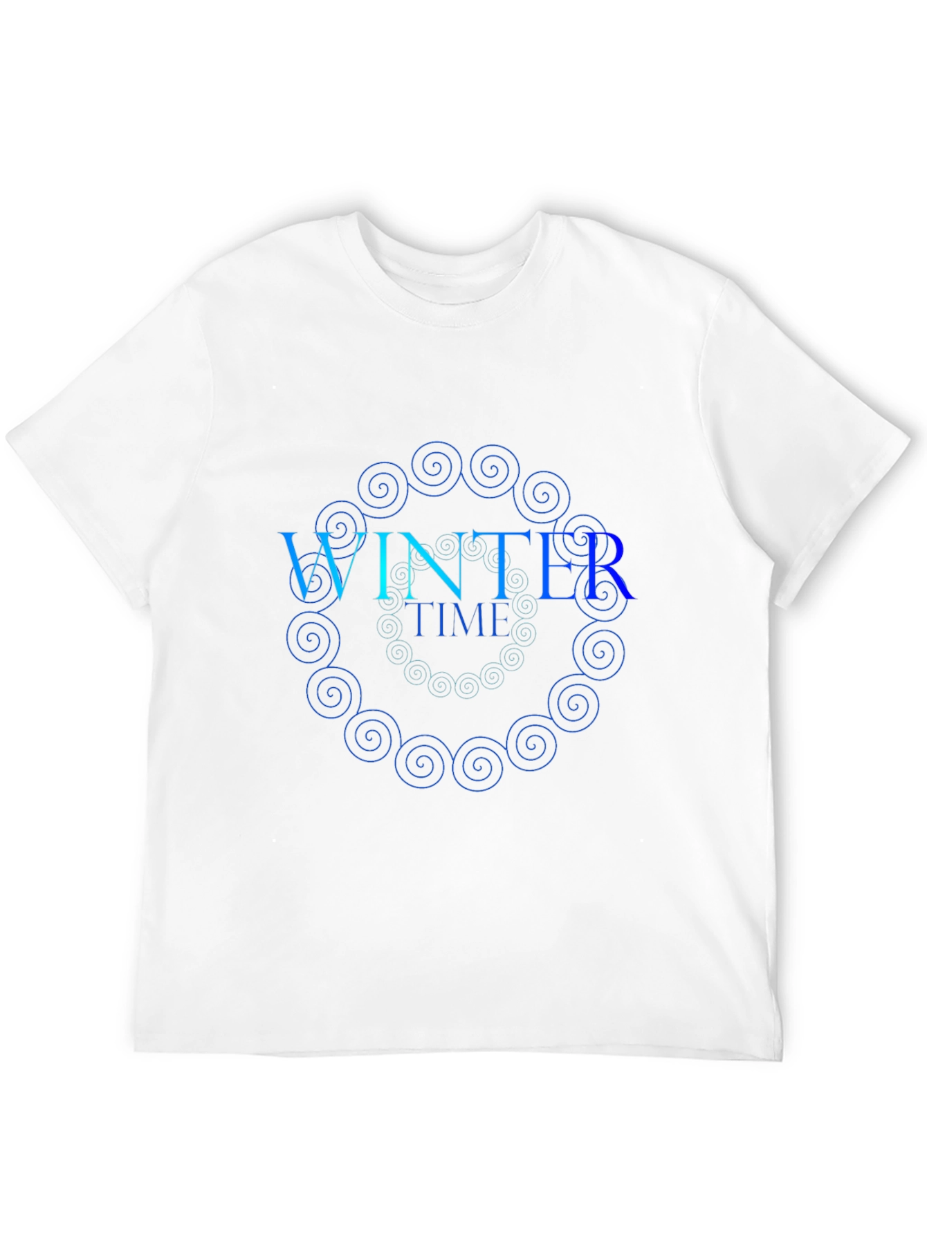 Winter Time Spiral Graphic T-Shirt