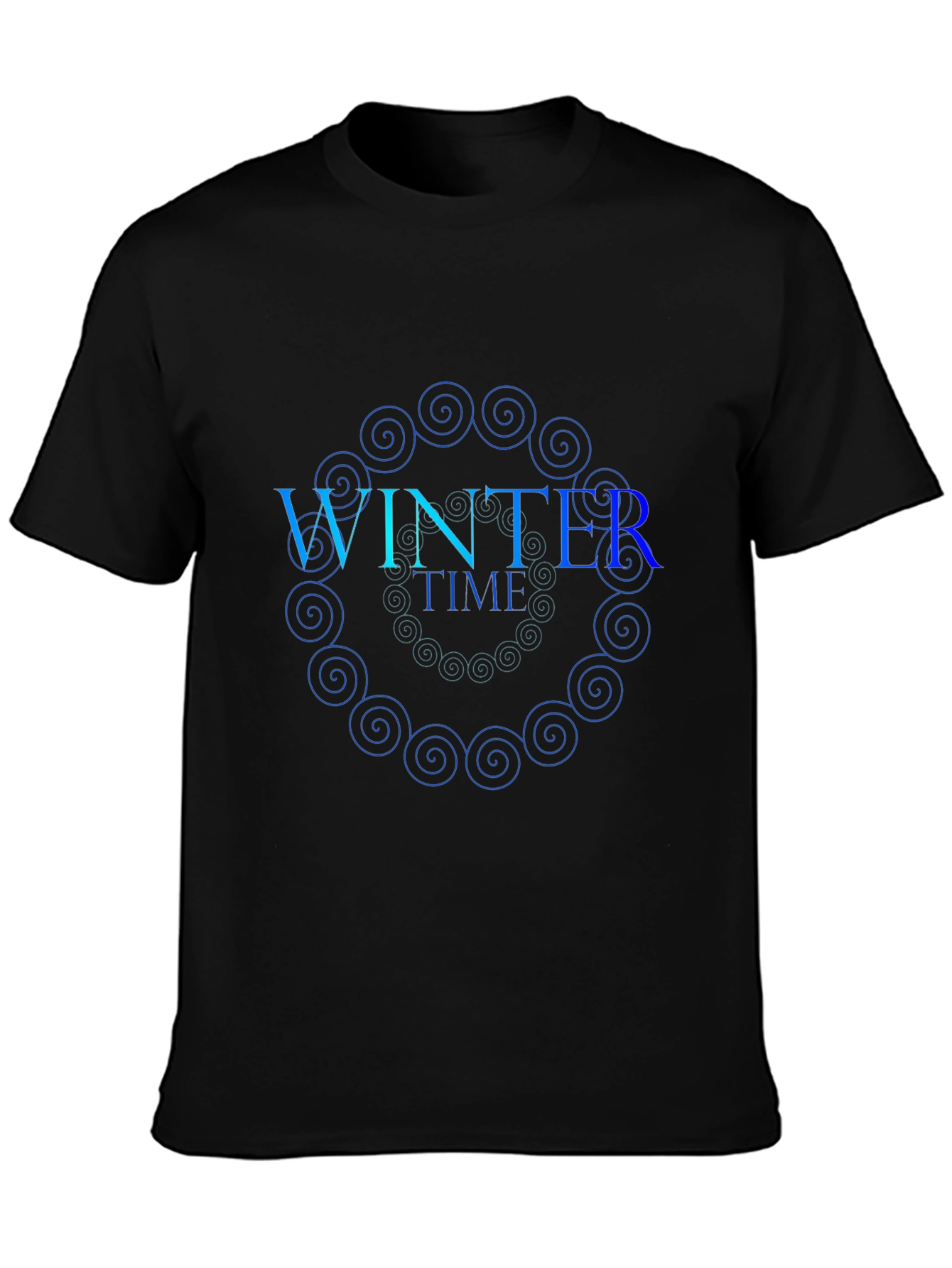 Winter Time Spiral Graphic T-Shirt