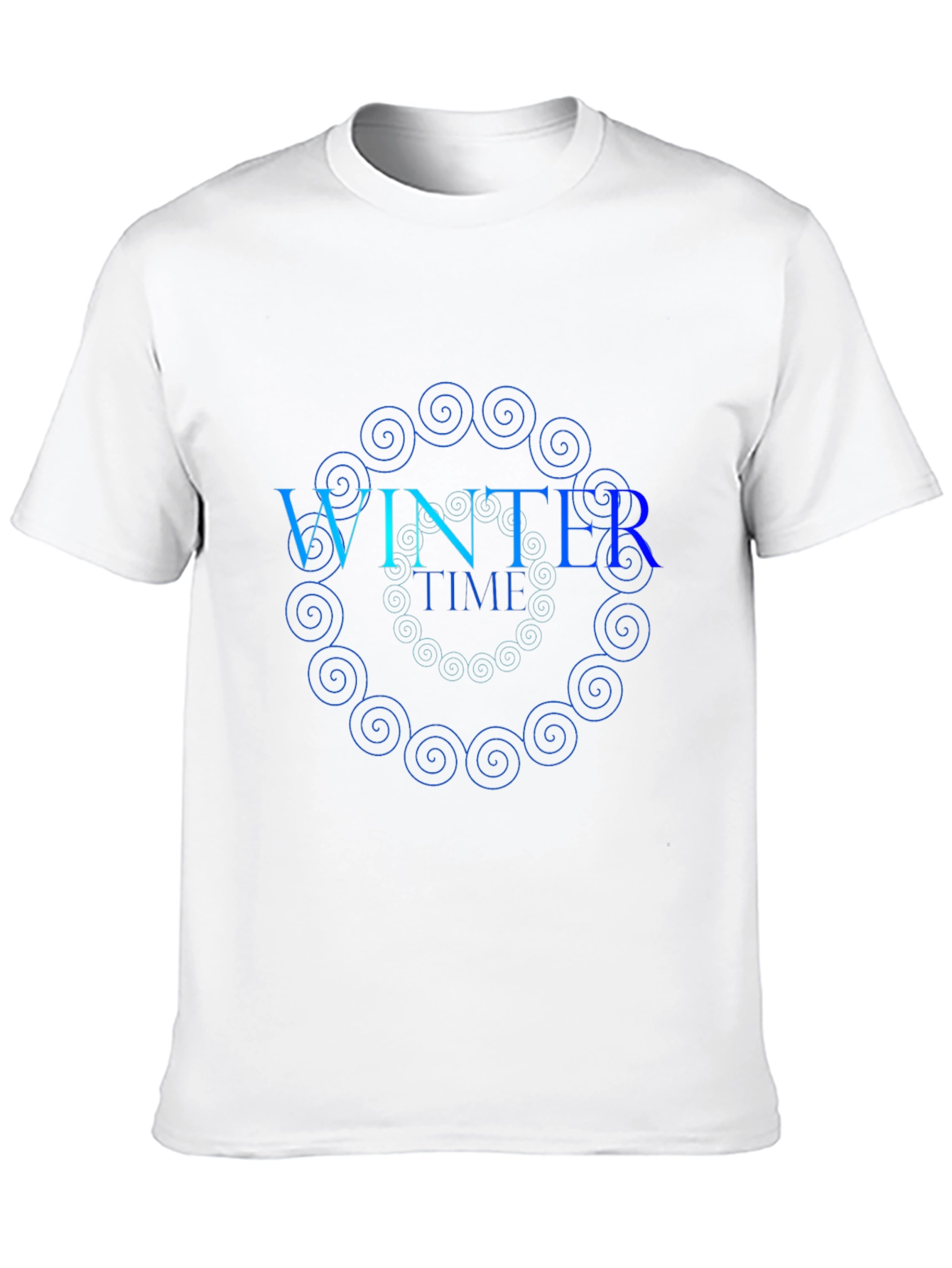 Winter Time Spiral Graphic T-Shirt
