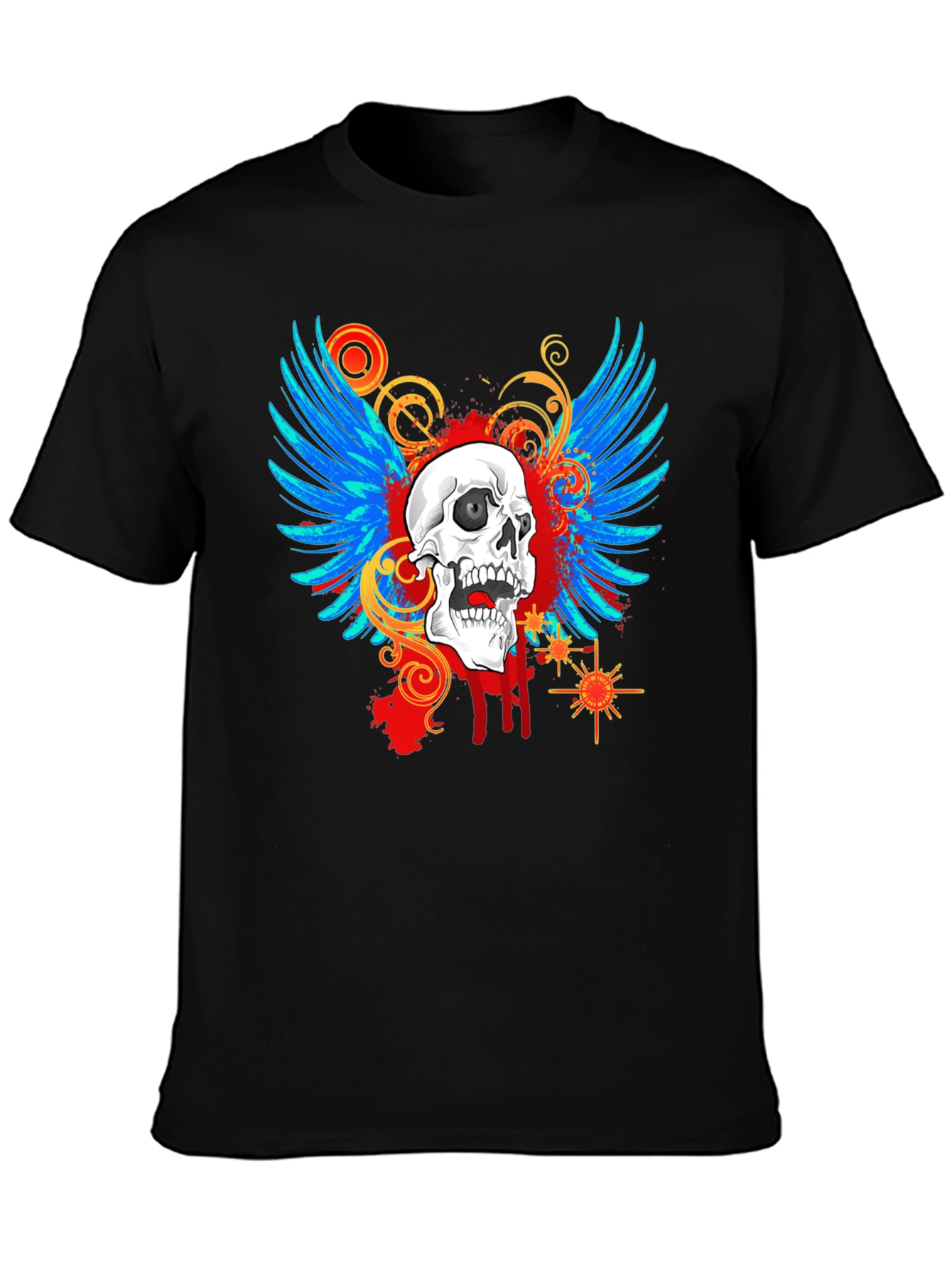 Skull & Wings Graphic T-Shirt - Edgy Design