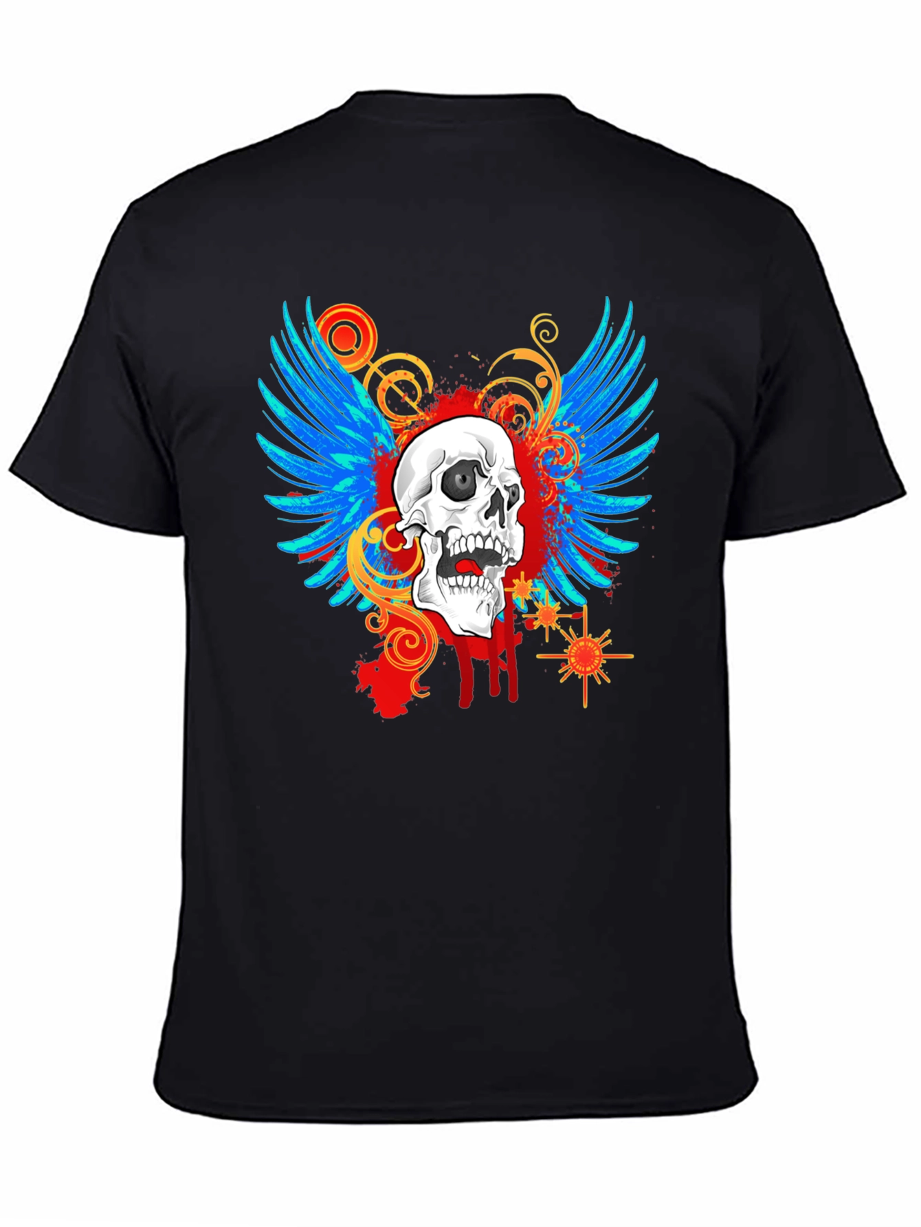 Skull & Wings Graphic T-Shirt - Edgy Design