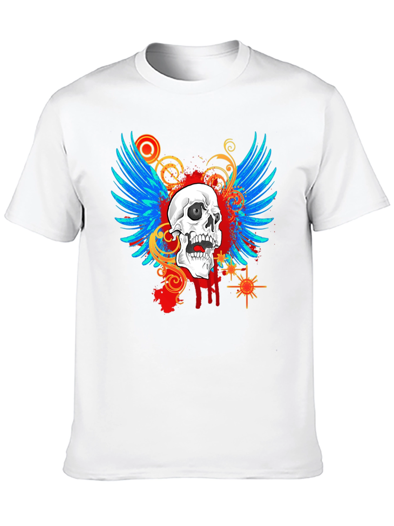 Skull & Wings Graphic T-Shirt - Edgy Design
