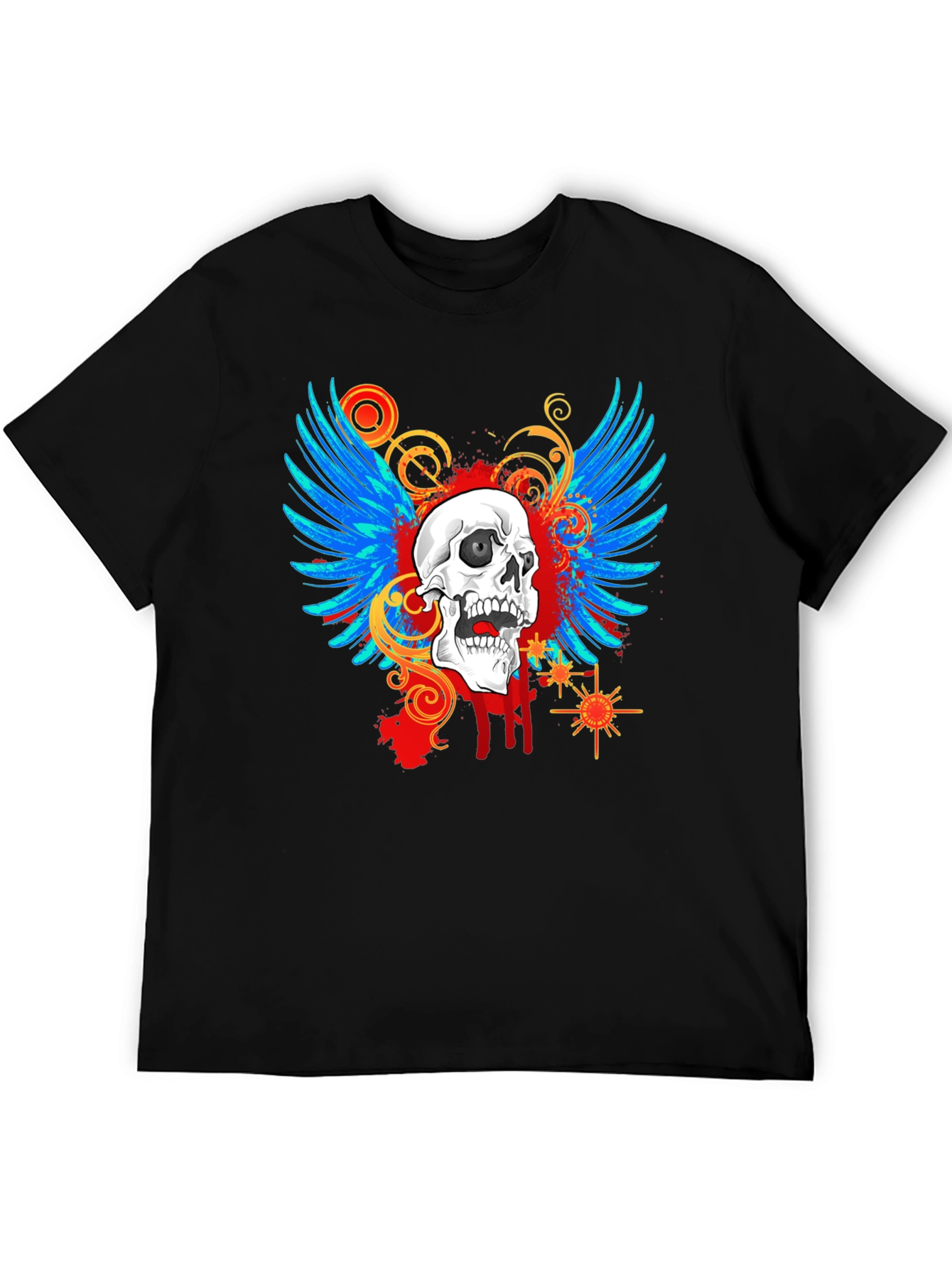 Skull & Wings Graphic T-Shirt - Edgy Design