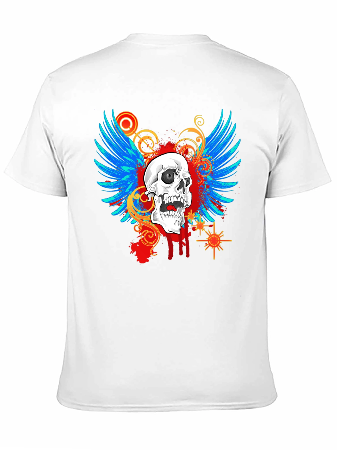 Skull & Wings Graphic T-Shirt - Edgy Design