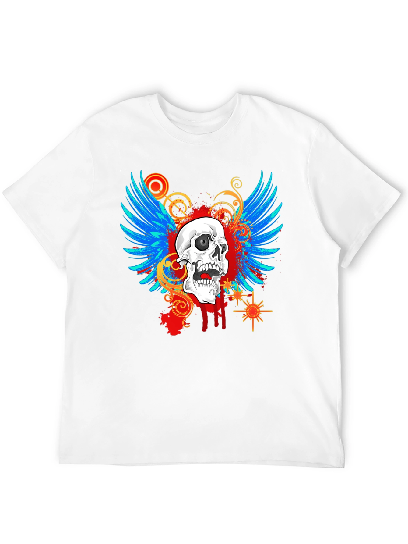 Skull & Wings Graphic T-Shirt - Edgy Design
