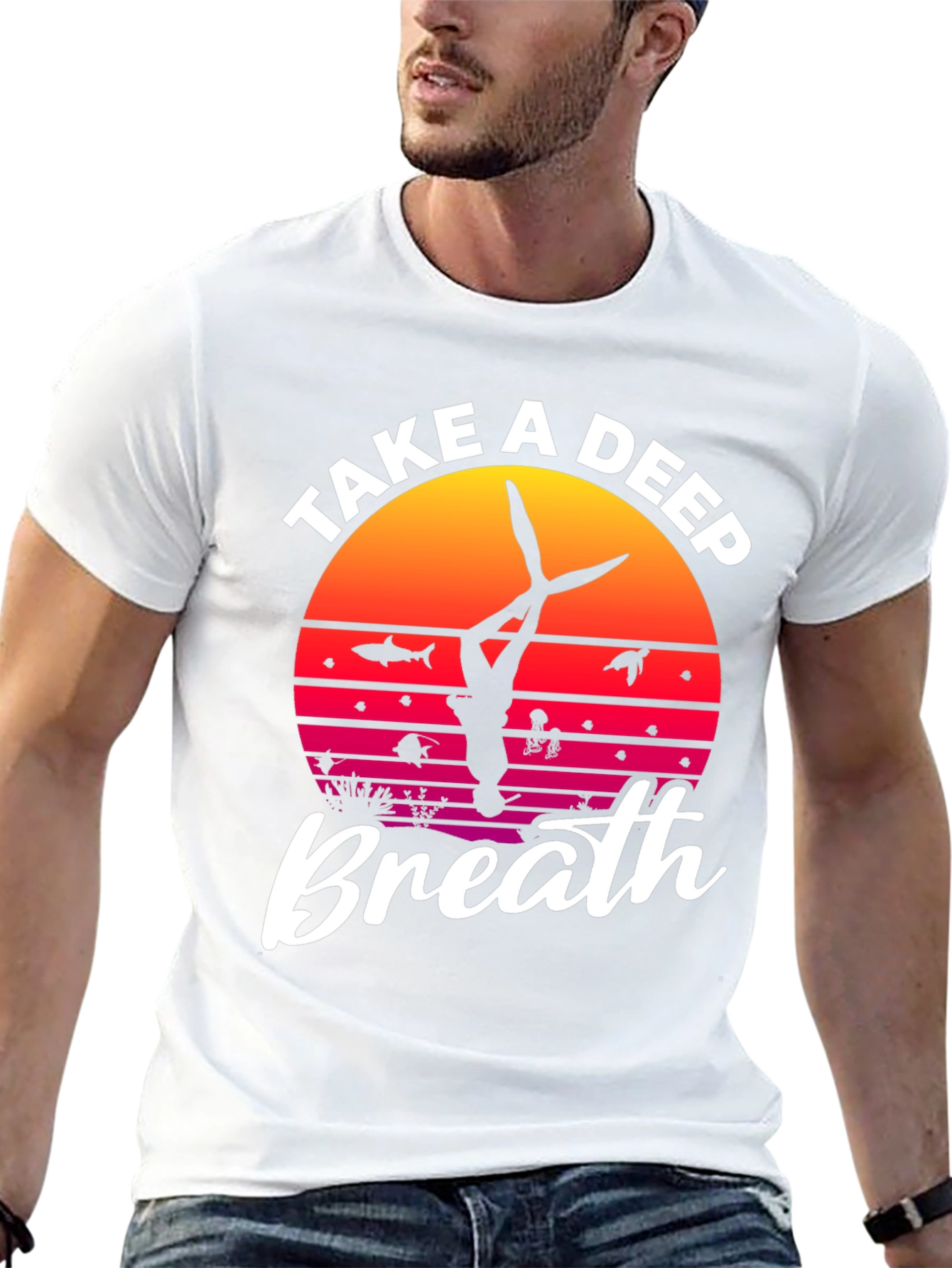 Diver Deep Breath Graphic T-Shirt