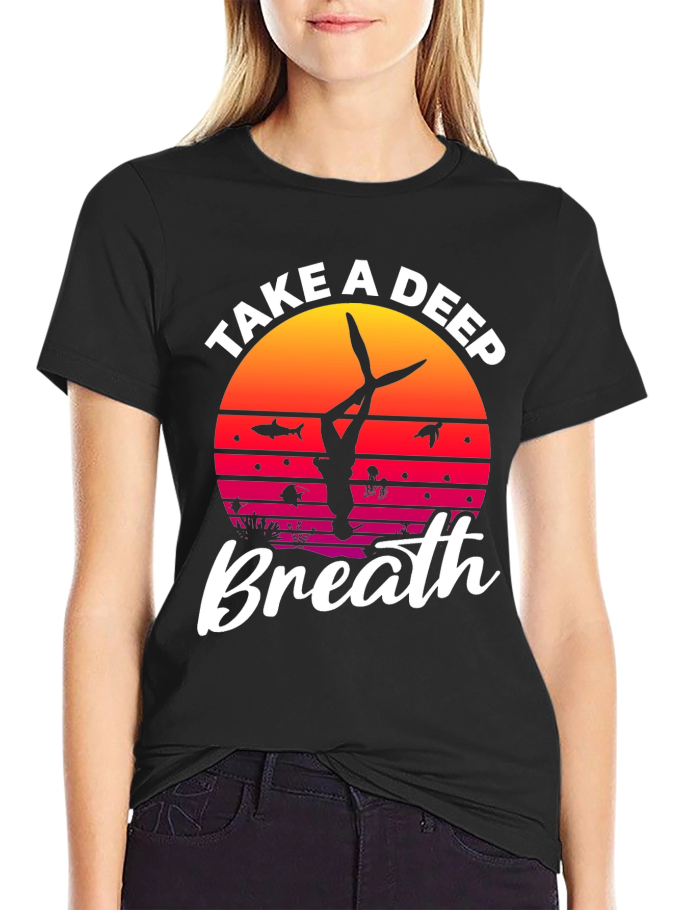 Diver Deep Breath Graphic T-Shirt