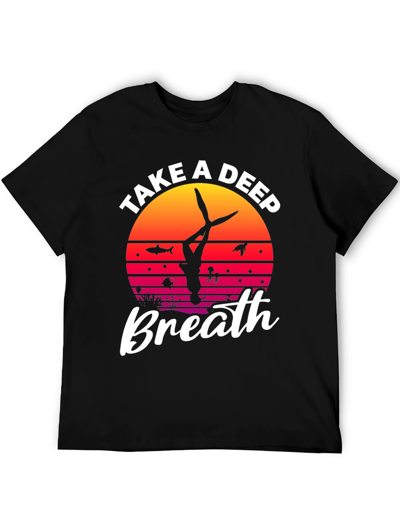 Diver Deep Breath Graphic T-Shirt