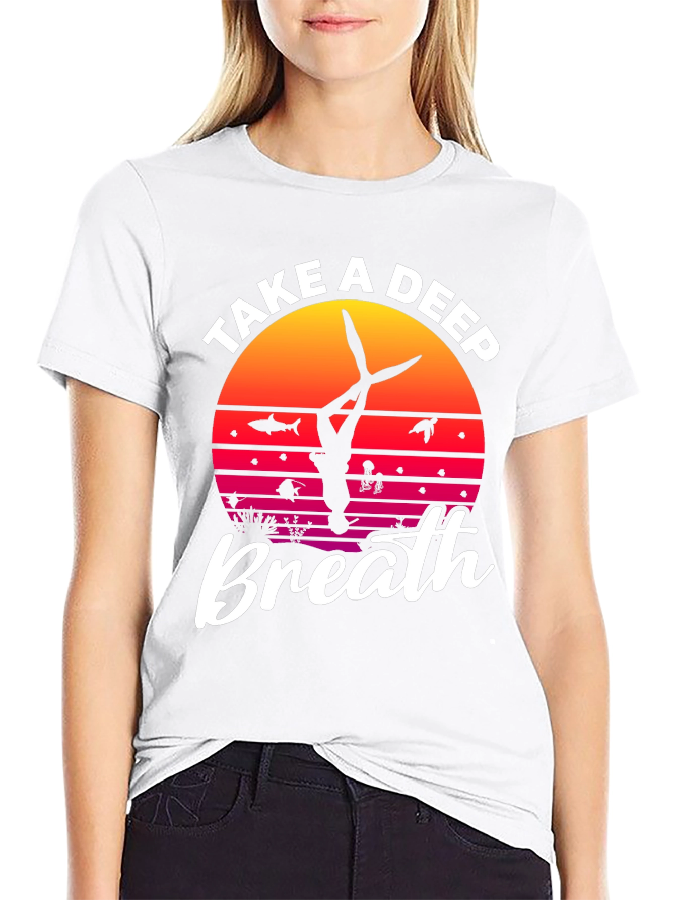 Diver Deep Breath Graphic T-Shirt