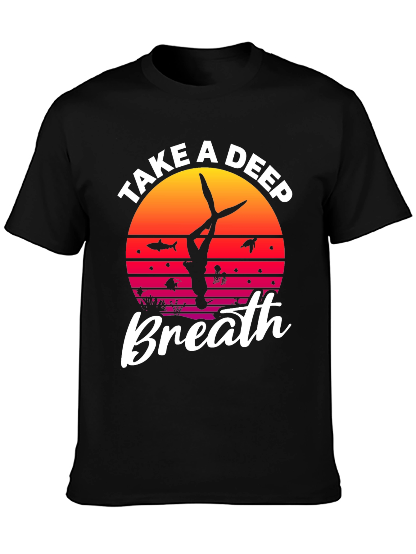 Diver Deep Breath Graphic T-Shirt