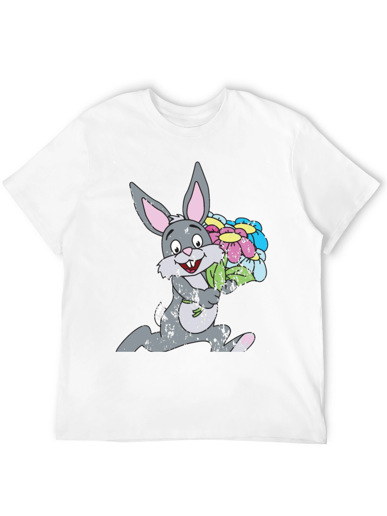 Bunny with Flowers Graphic Tee
