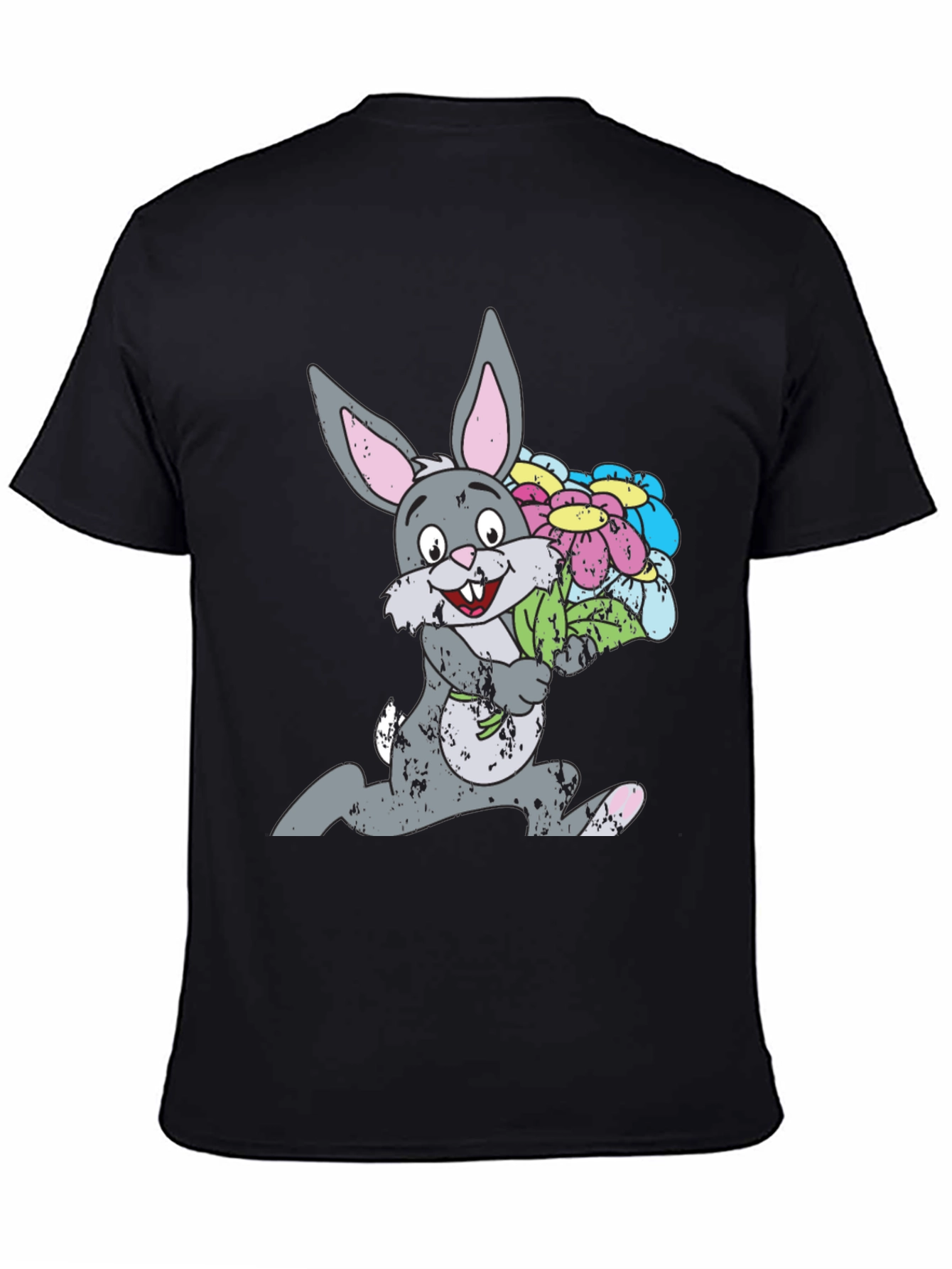 Bunny with Flowers Graphic Tee