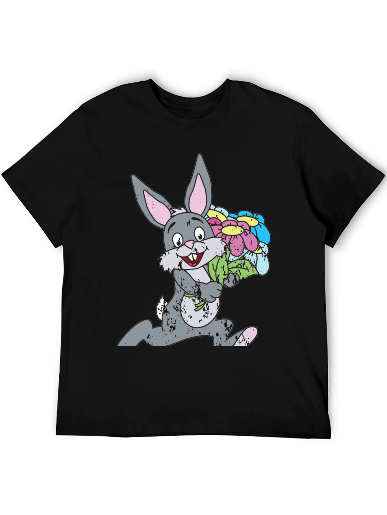 Bunny with Flowers Graphic Tee