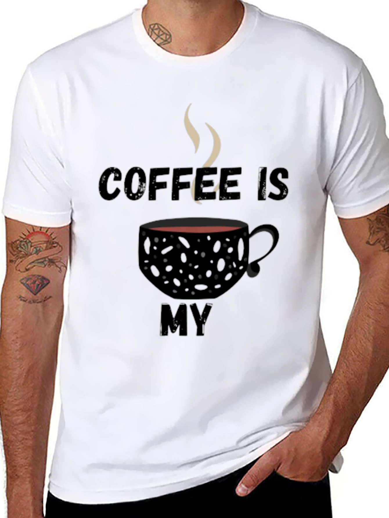 Coffee Is My T-Shirt - Black Graphic Tee