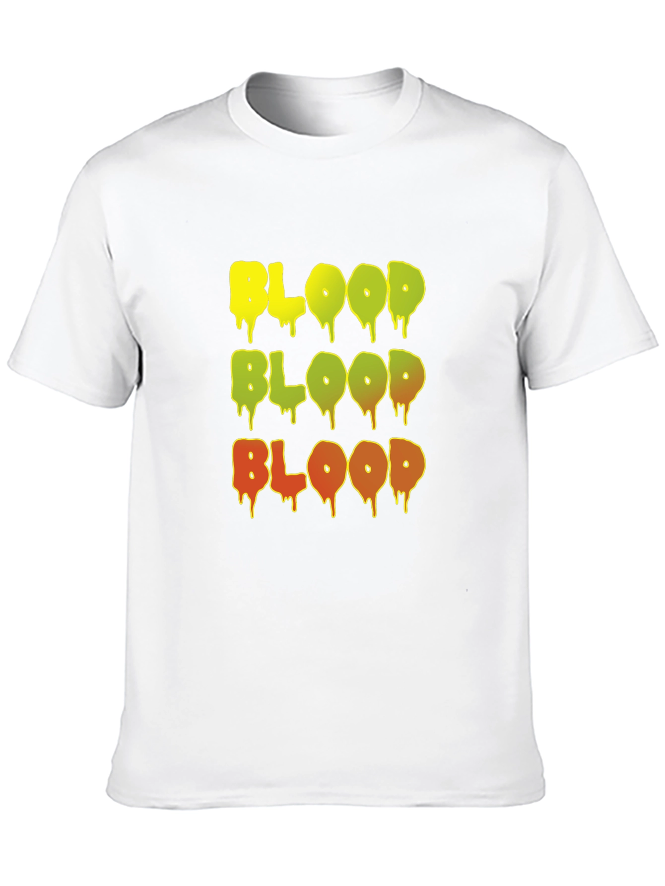 Gothic Blood Graphic Print Black T-Shirt