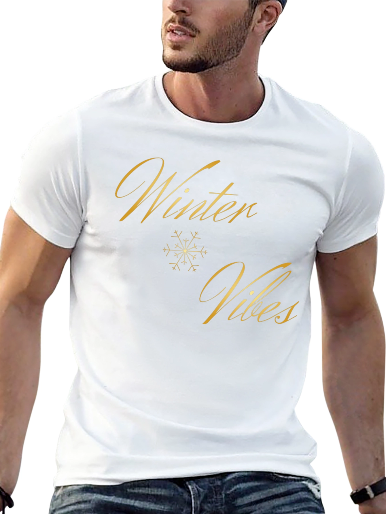 Winter Vibes Black Graphic Tee