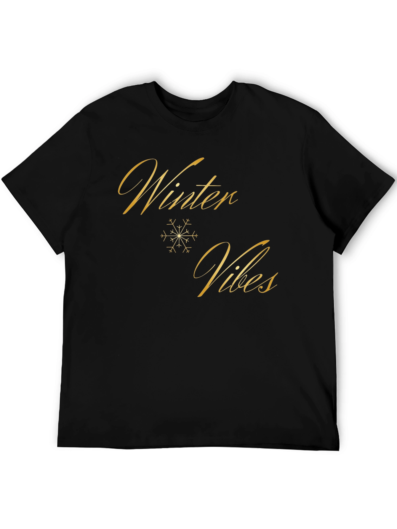 Winter Vibes Black Graphic Tee