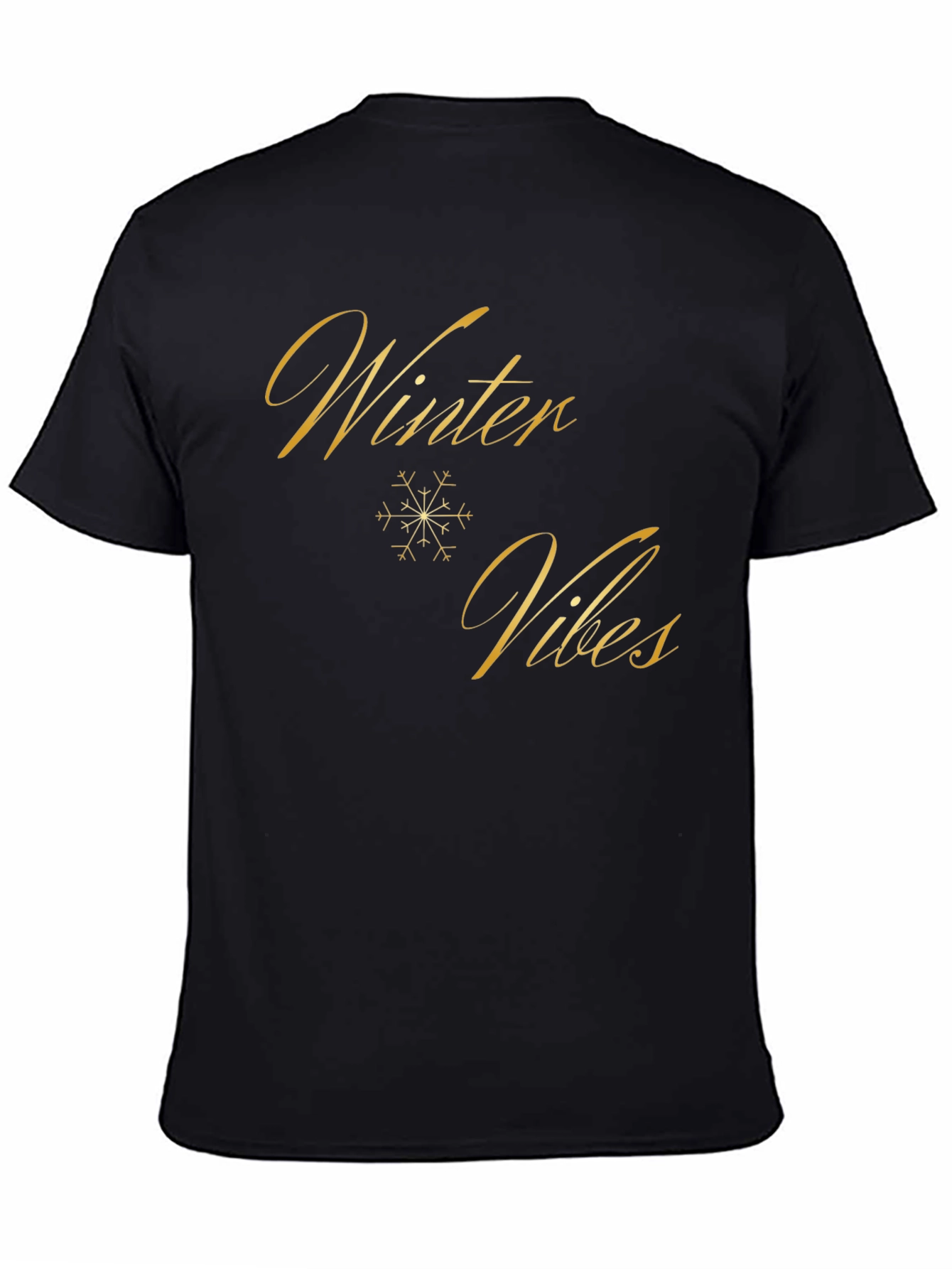 Winter Vibes Black Graphic Tee