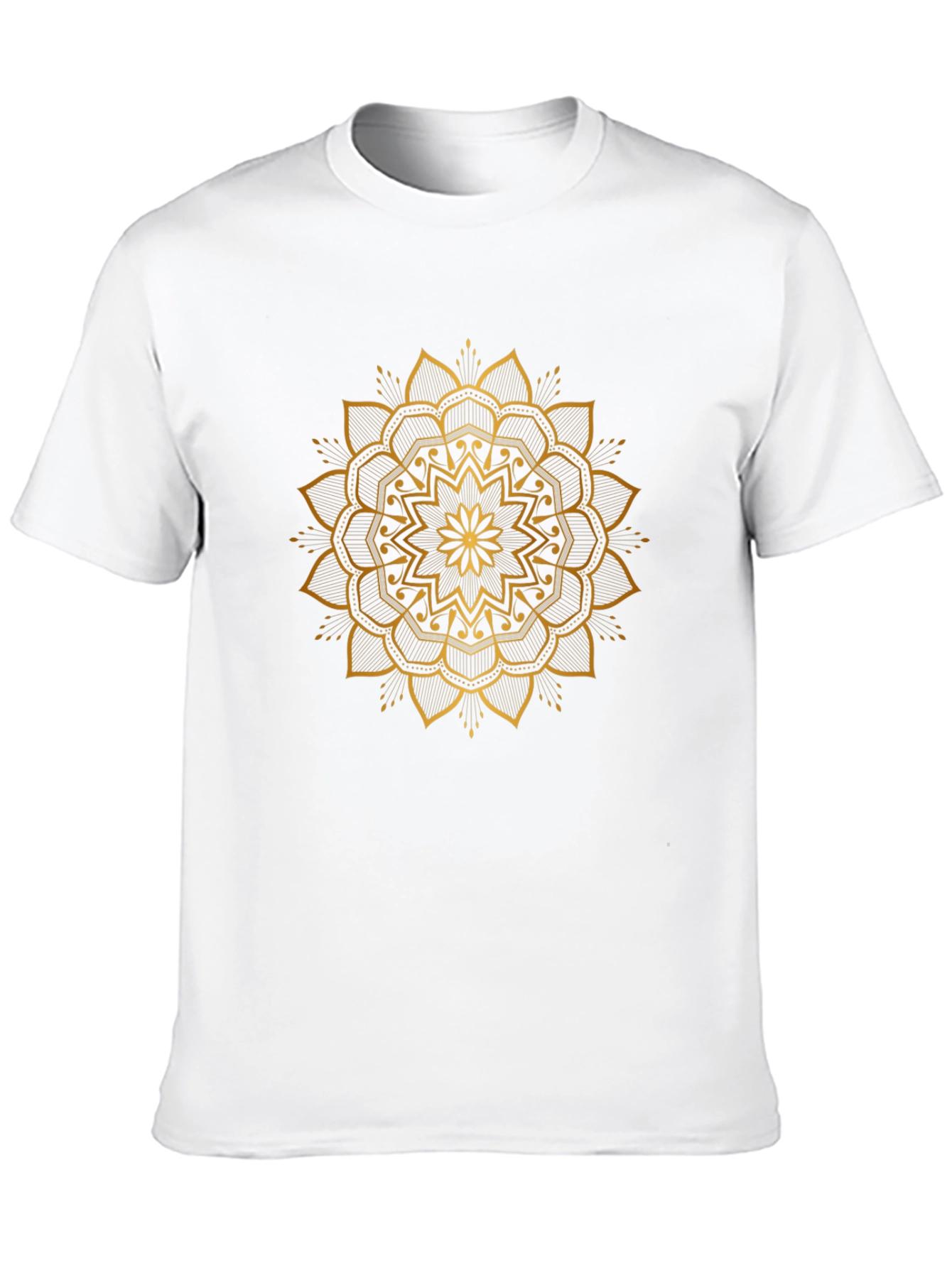 Golden Mandala Graphic Black T-Shirt