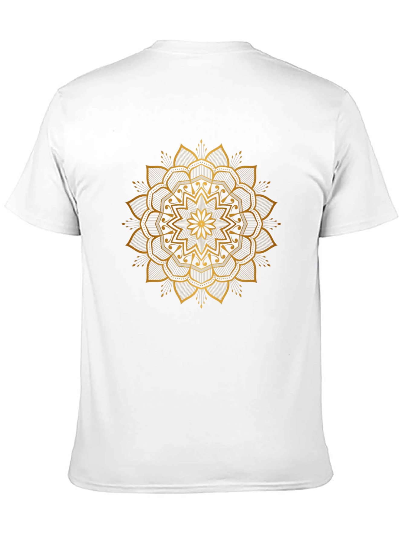 Golden Mandala Graphic Black T-Shirt
