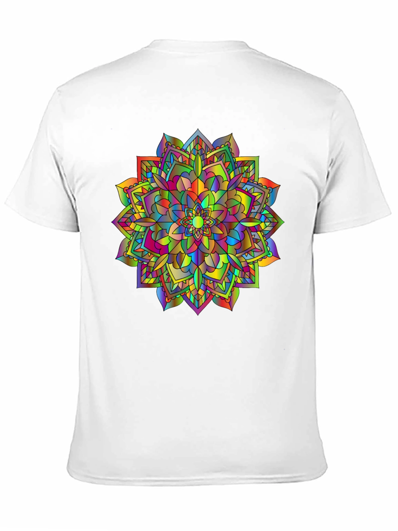 Rainbow Mandala T-Shirt - Vibrant Graphic Tee