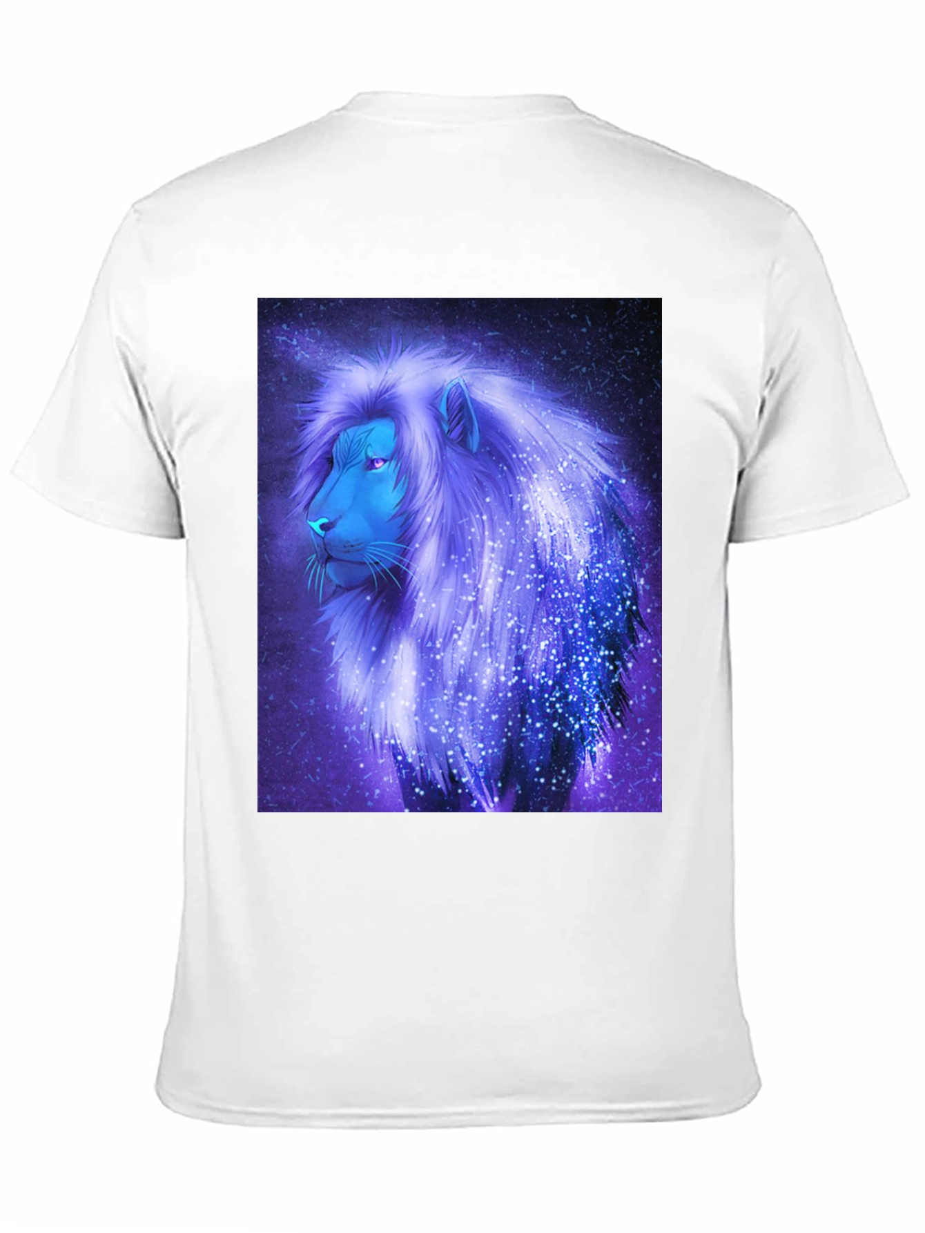Cosmic Lion Graphic Tee - Black Cotton Blend
