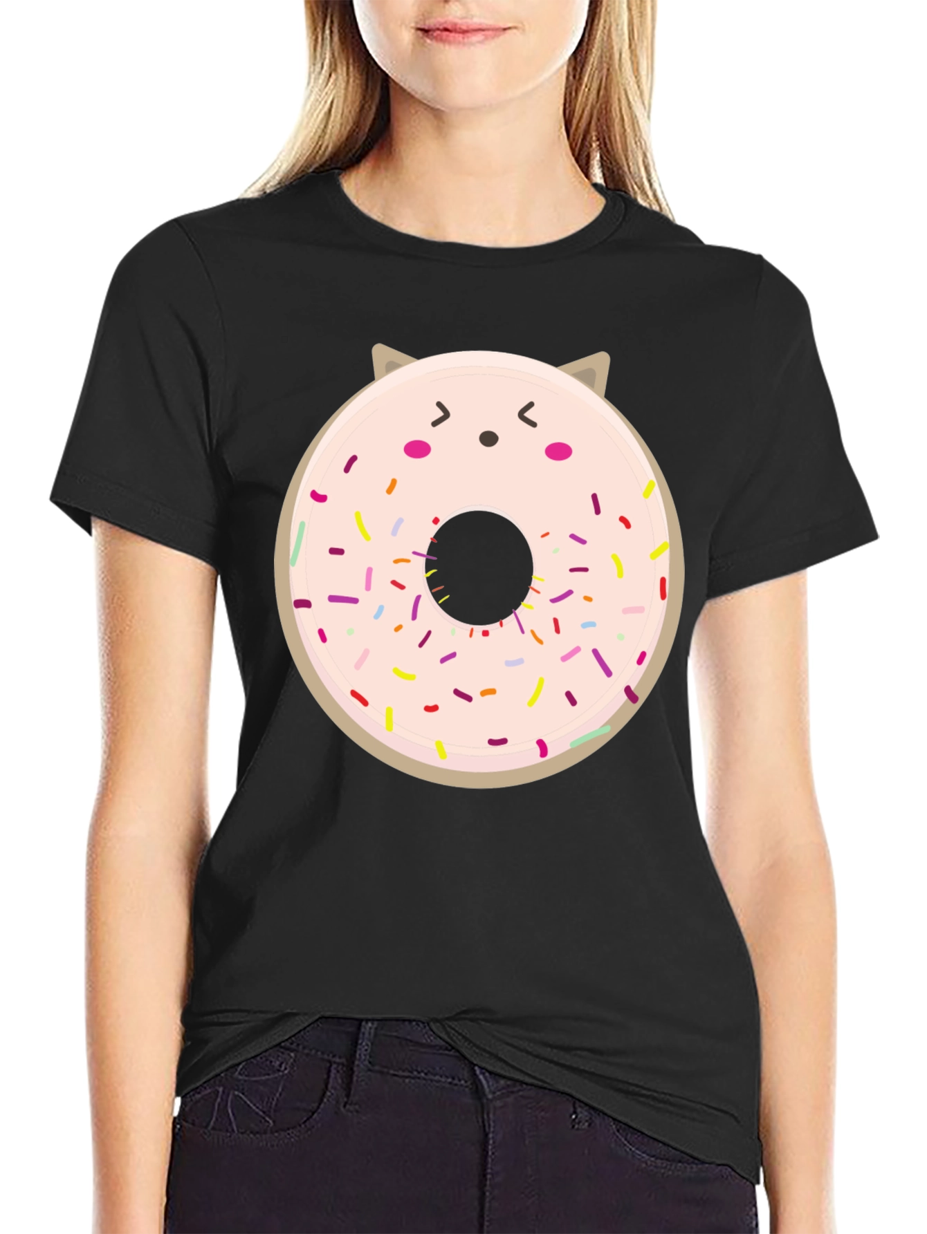Kawaii Donut Cat T-Shirt