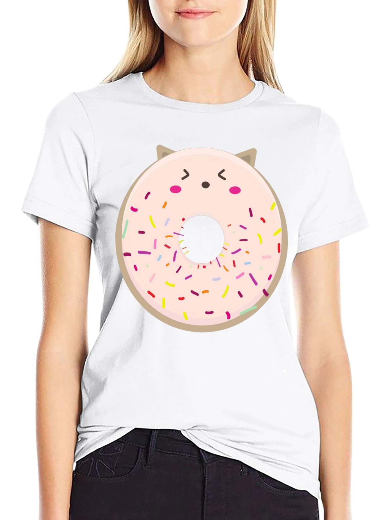 Kawaii Donut Cat T-Shirt