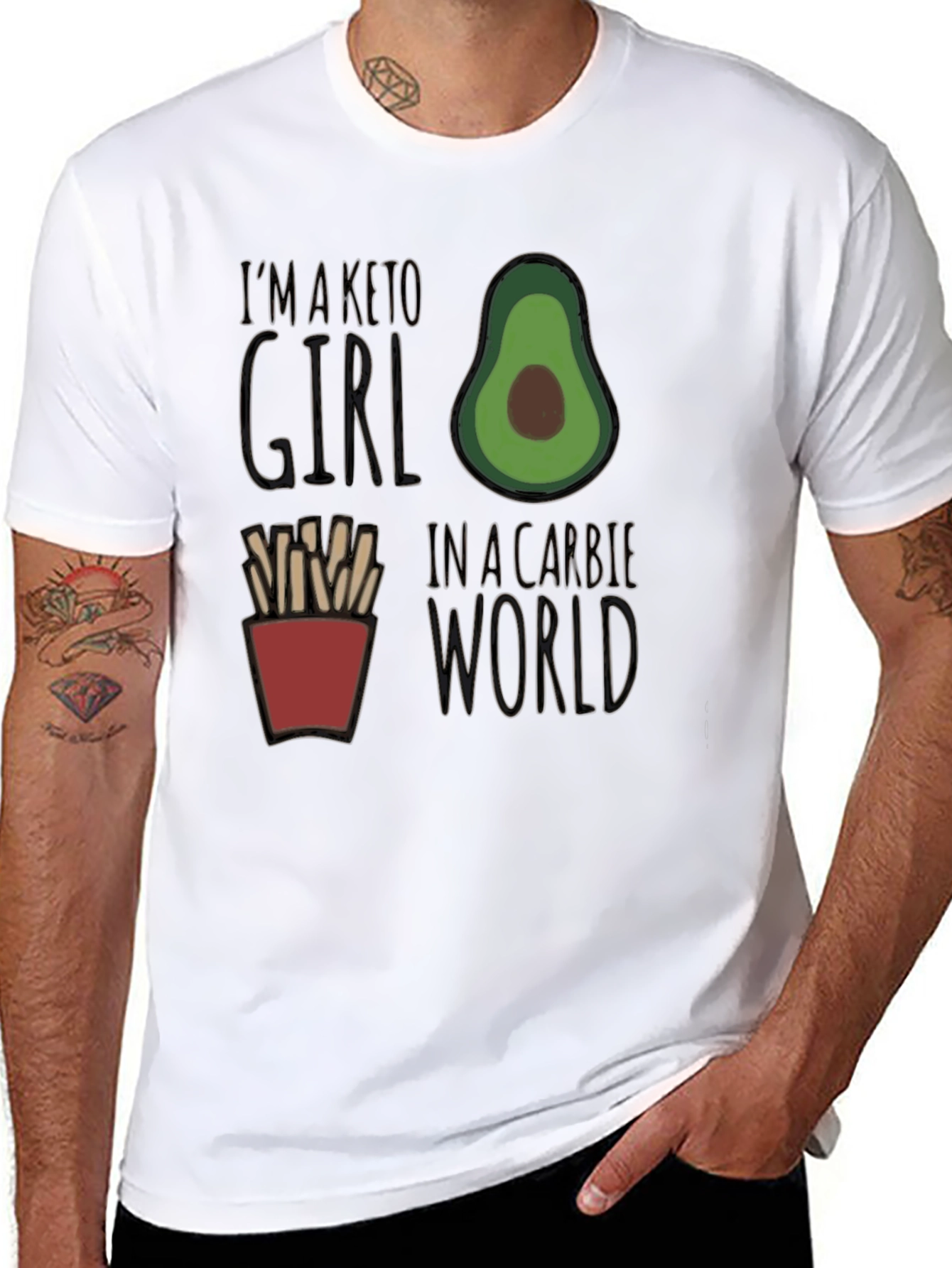 Keto Girl in a Carbie World Graphic Tee