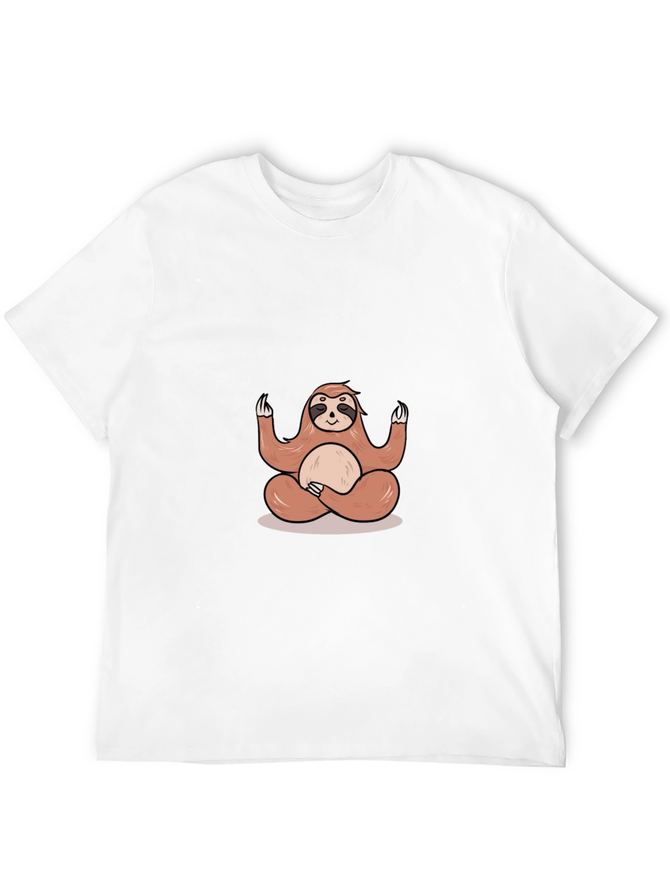 Zen Sloth Tee - Meditating Animal Graphic T-Shirt