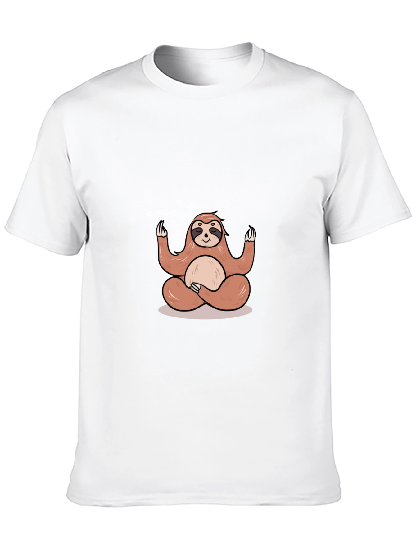 Zen Sloth Tee - Meditating Animal Graphic T-Shirt