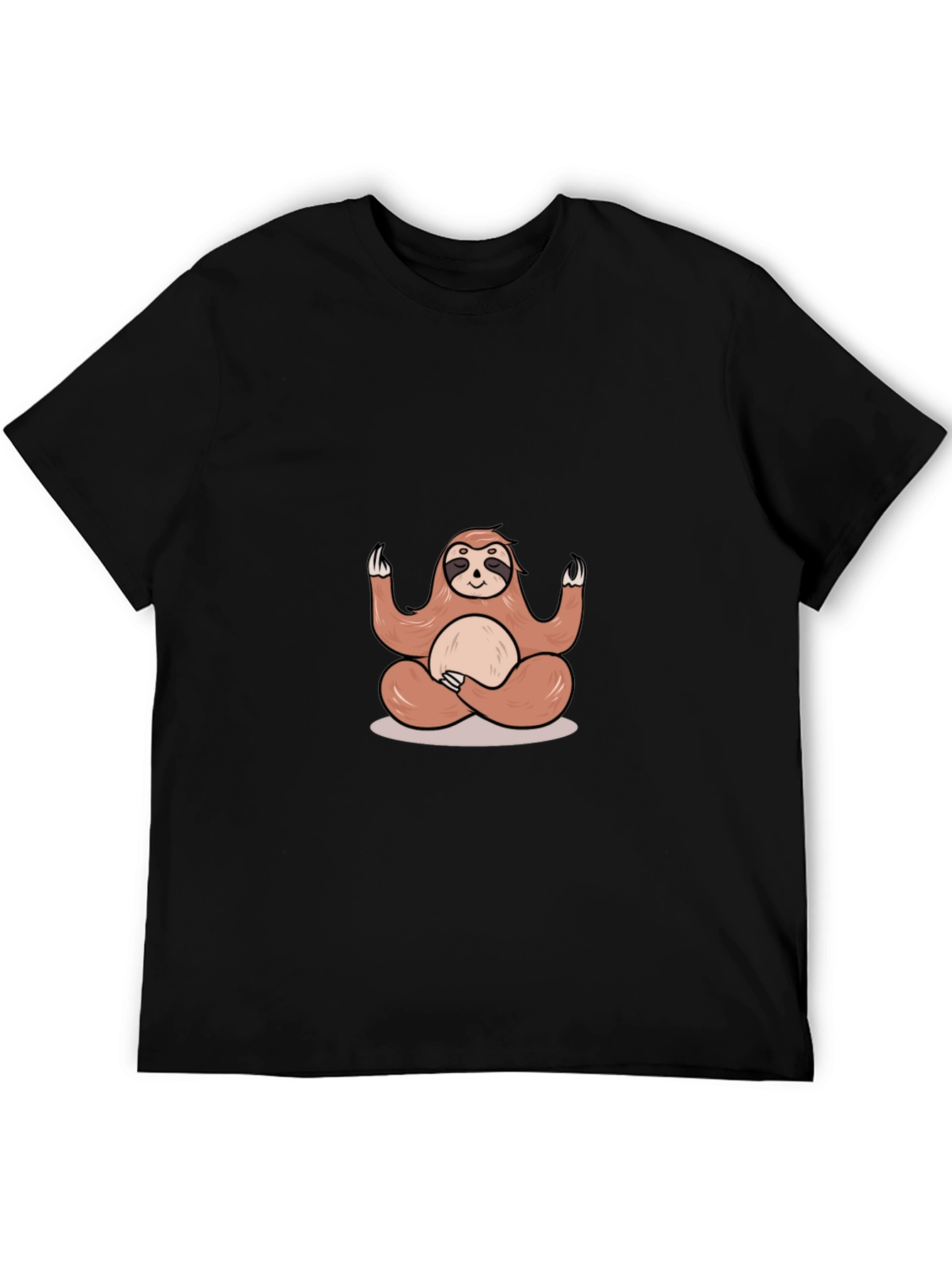Zen Sloth Tee - Meditating Animal Graphic T-Shirt
