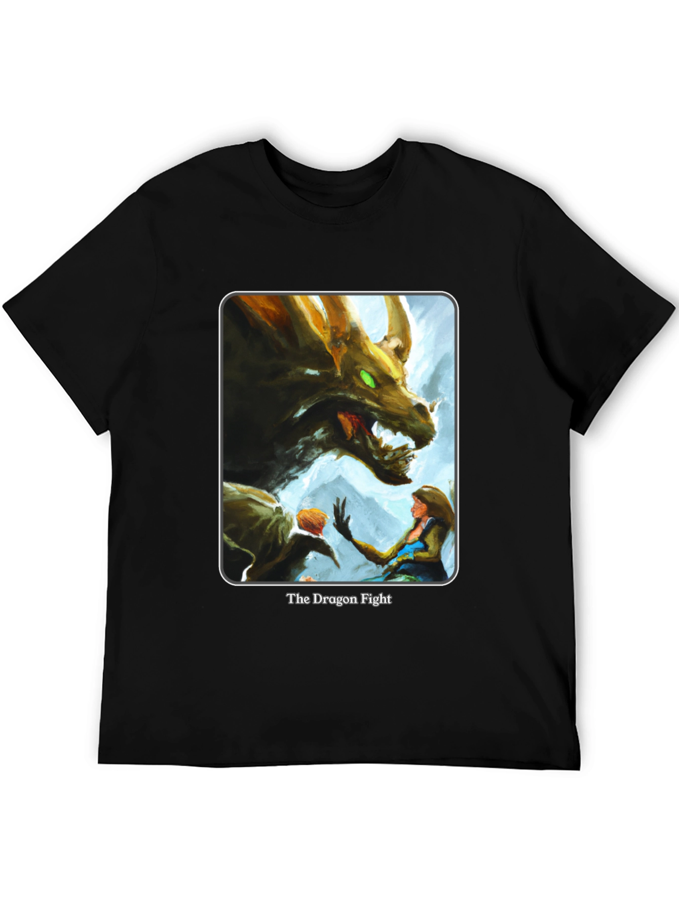 Dragon Fight Graphic Tee - Mythical Art Shirt