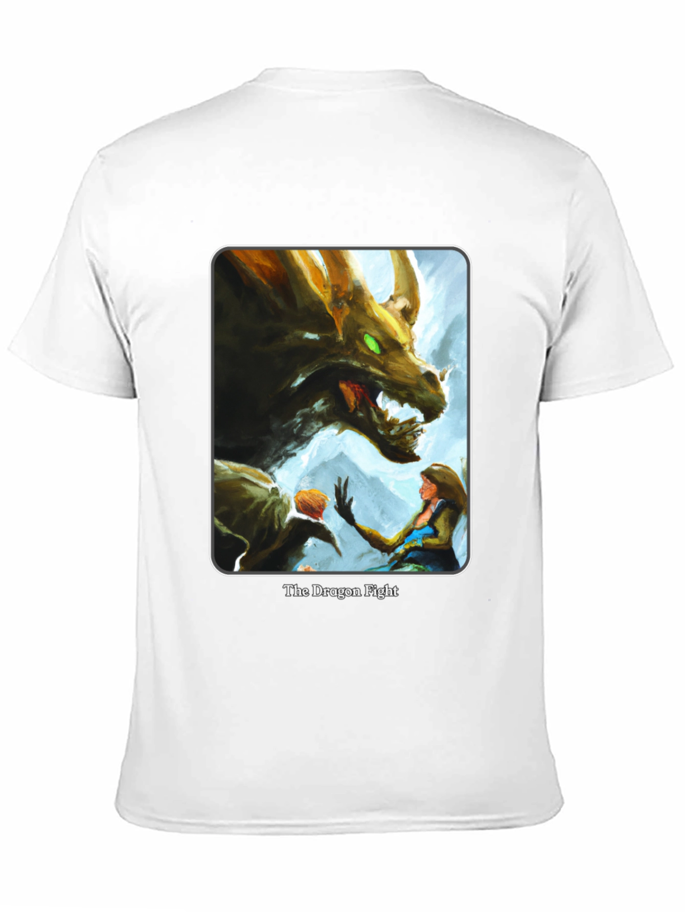 Dragon Fight Graphic Tee - Mythical Art Shirt