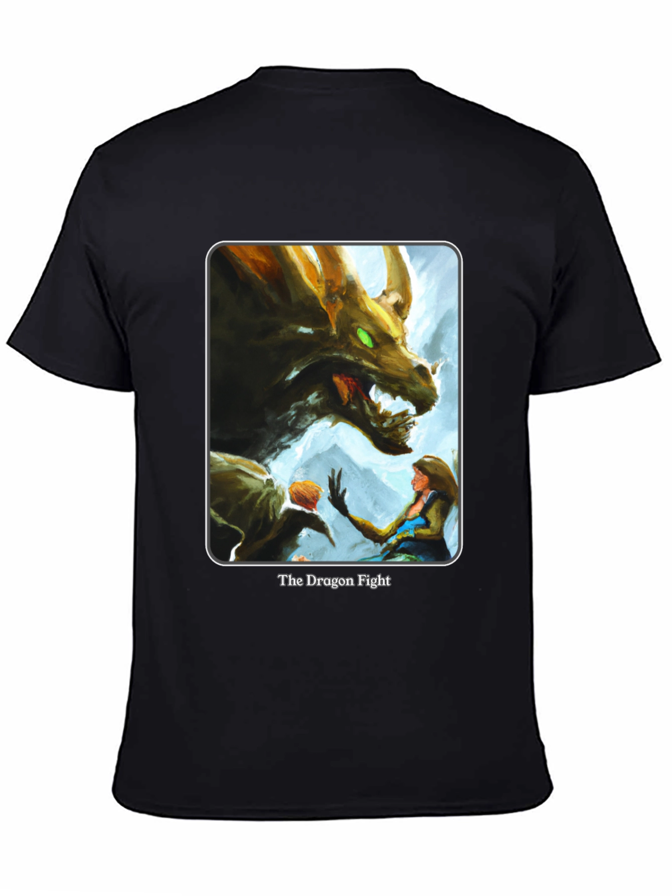 Dragon Fight Graphic Tee - Mythical Art Shirt