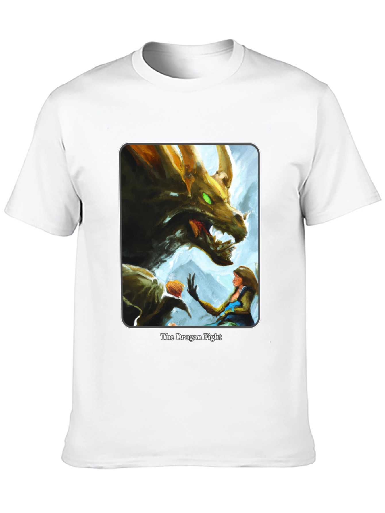 Dragon Fight Graphic Tee - Mythical Art Shirt