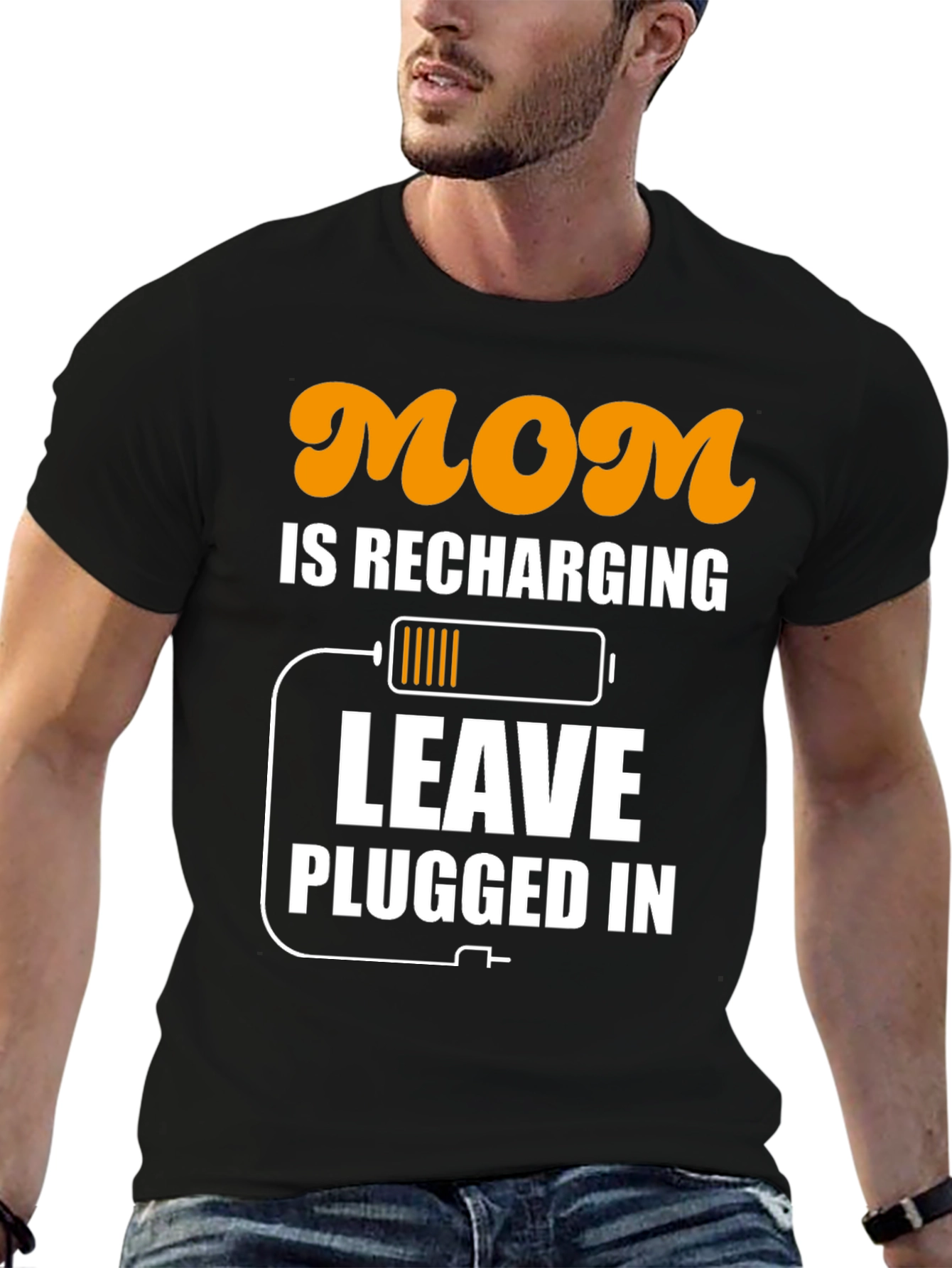 Mom Recharging T-Shirt - Funny Mothers Day Tee