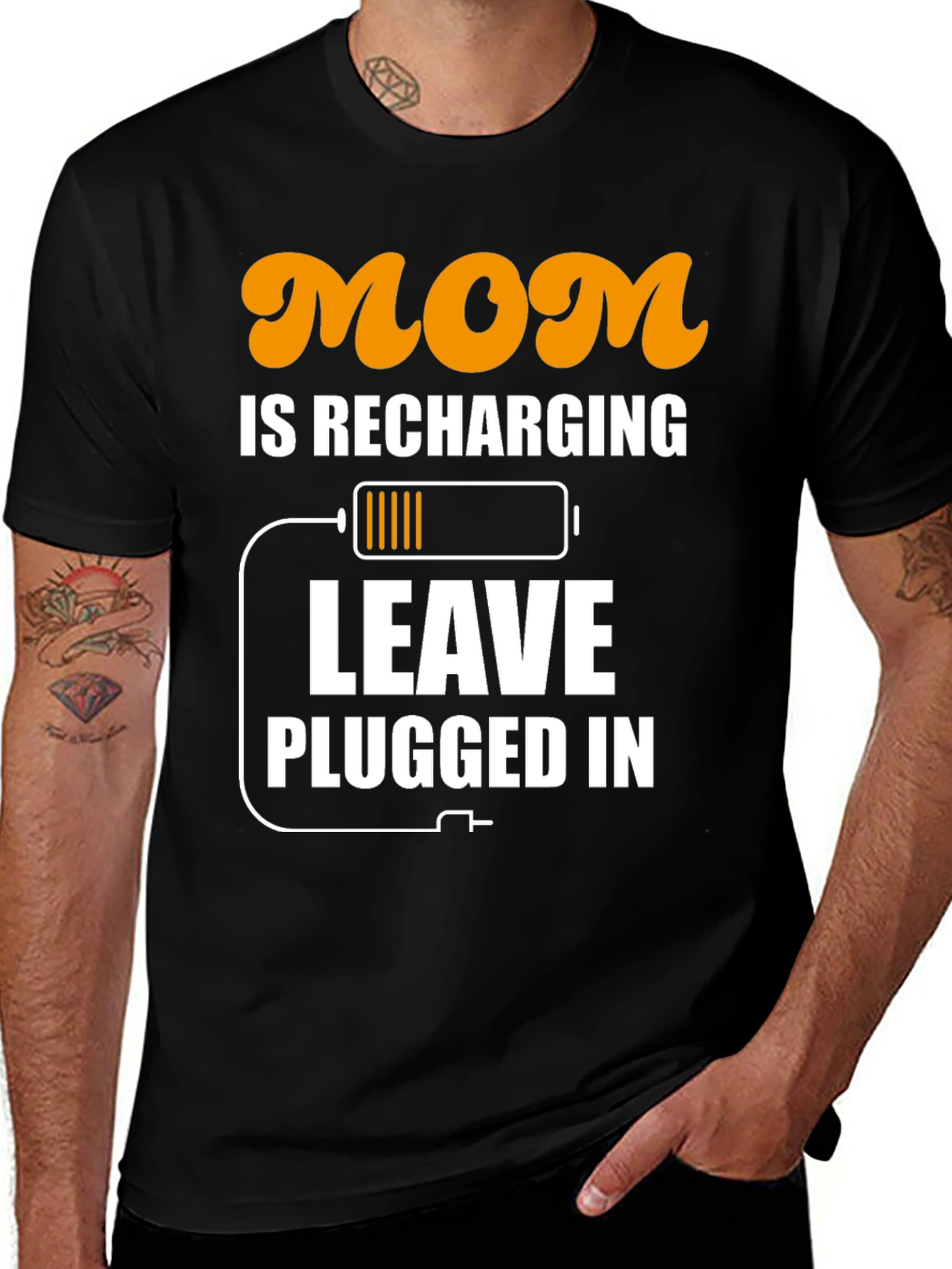 Mom Recharging T-Shirt - Funny Mothers Day Tee