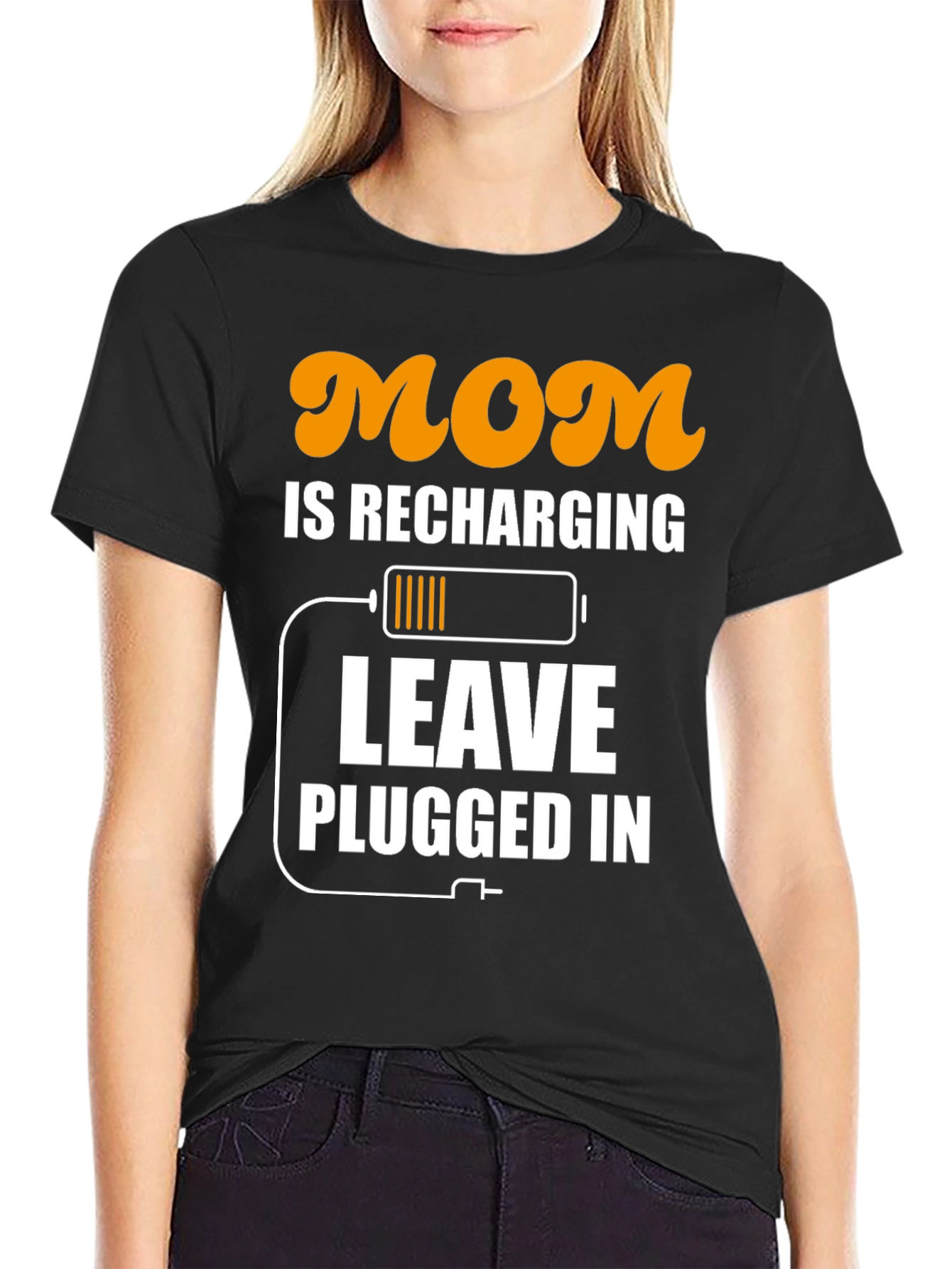 Mom Recharging T-Shirt - Funny Mothers Day Tee