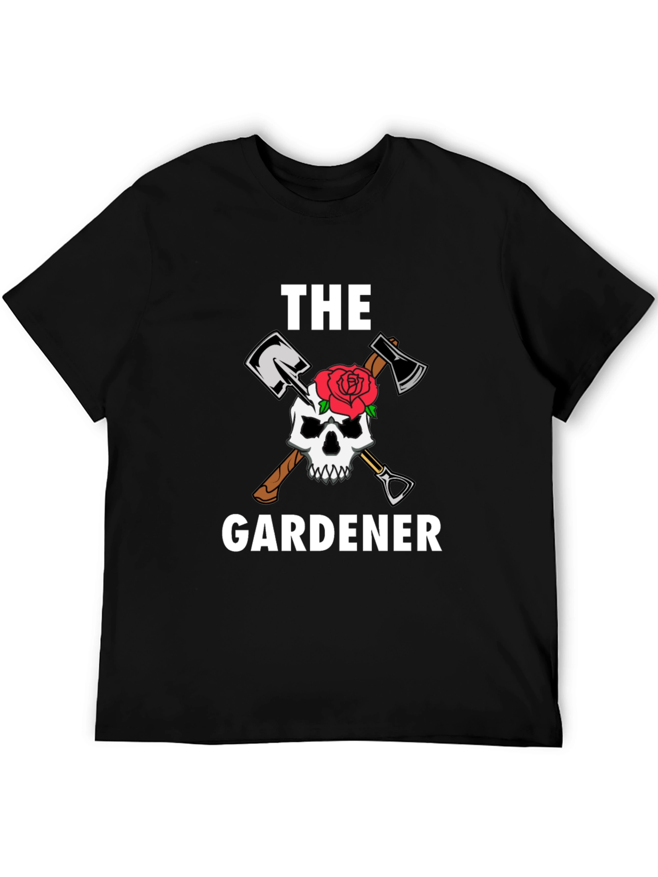 The Gardener T-Shirt - Skull and Tools Graphic Tee