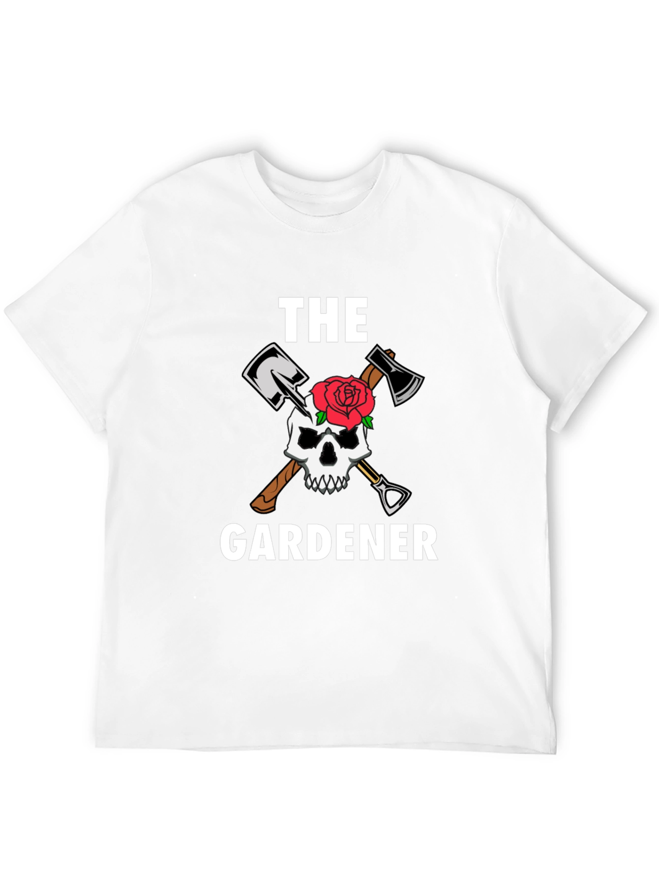 The Gardener T-Shirt - Skull and Tools Graphic Tee