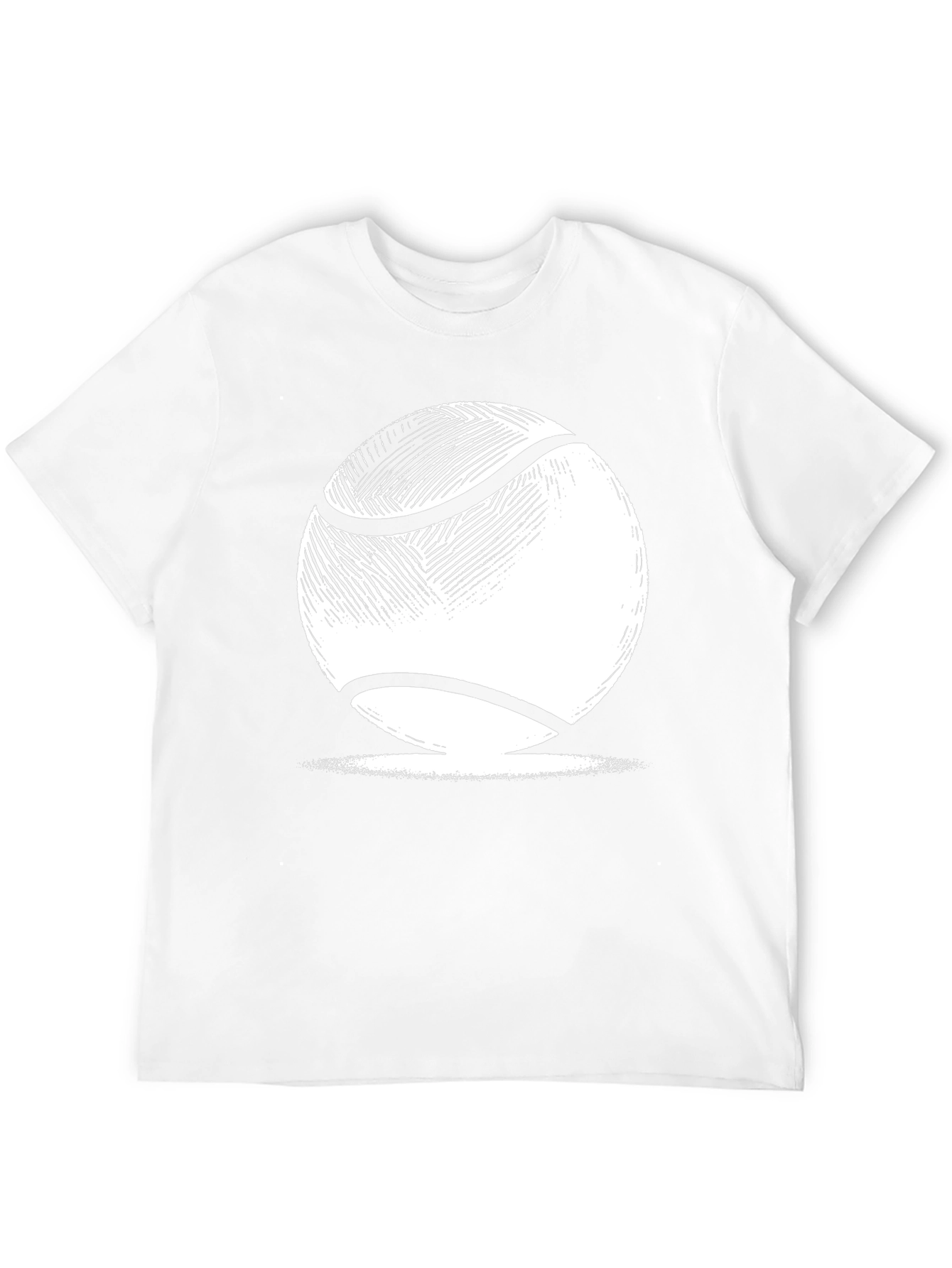 Tennis Ball Graphic Tee - Classic Black Cotton T-Shirt