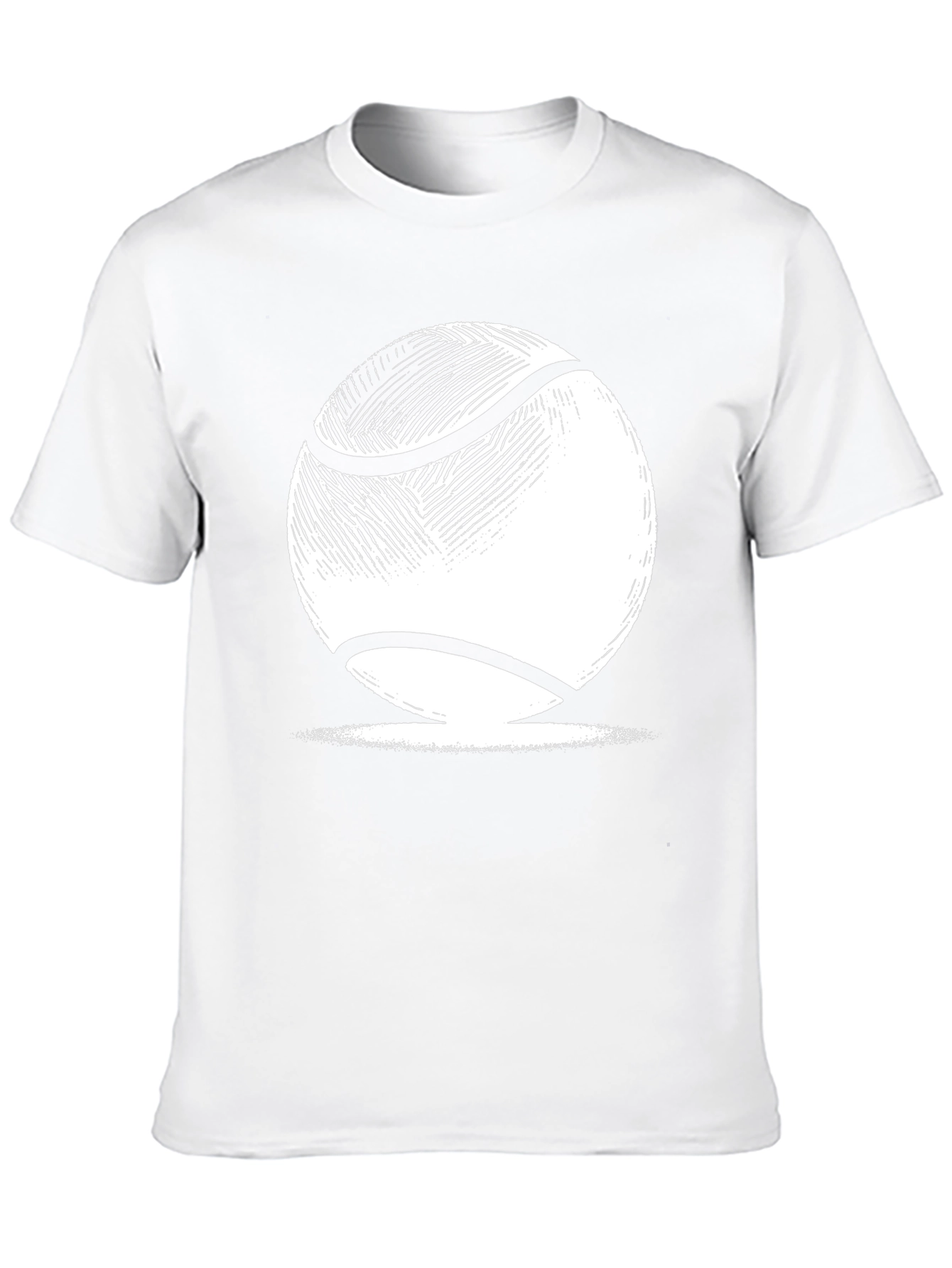 Tennis Ball Graphic Tee - Classic Black Cotton T-Shirt