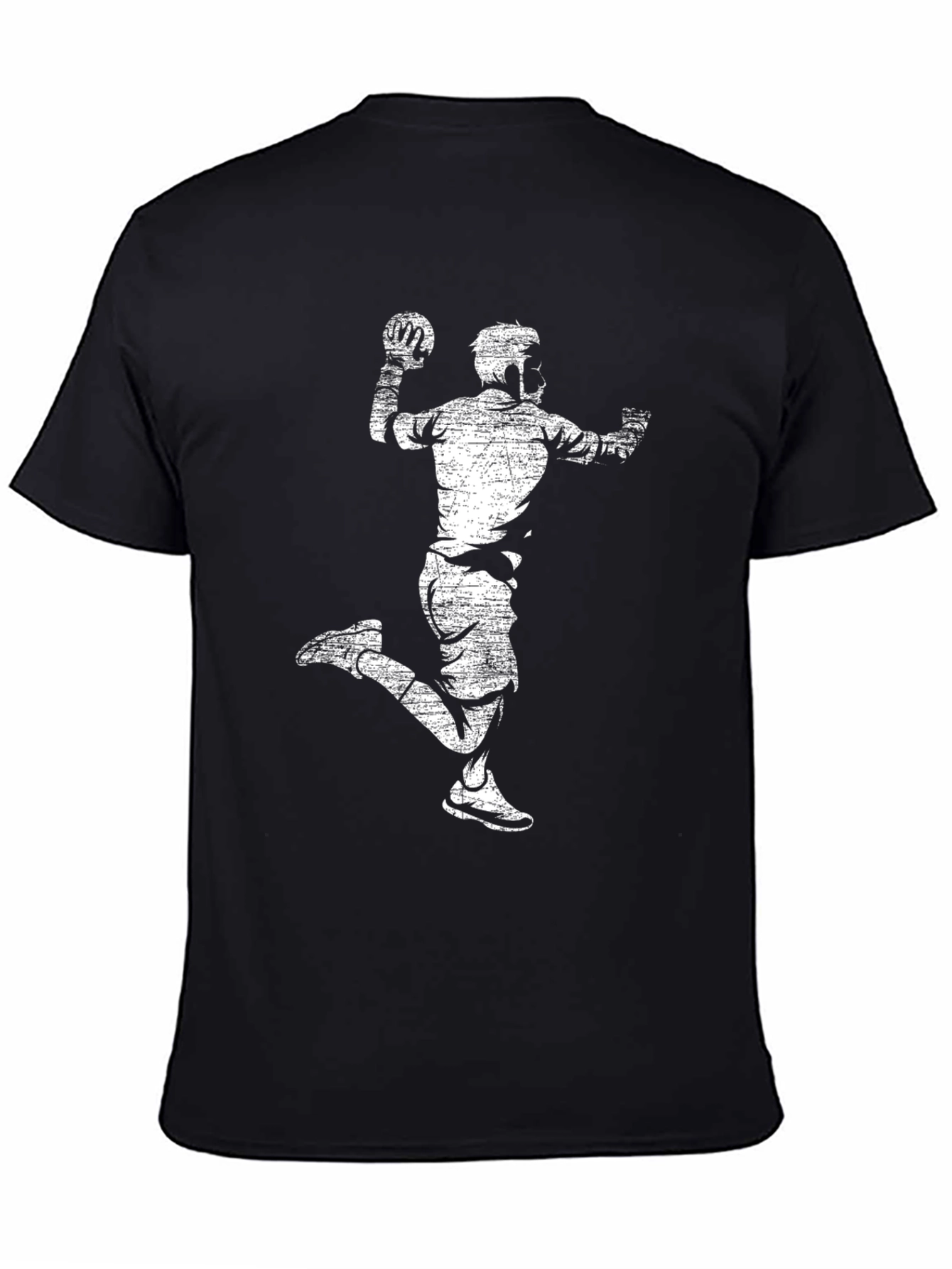 Handball Player Graphic Tee - Retro Sports T-Shirt