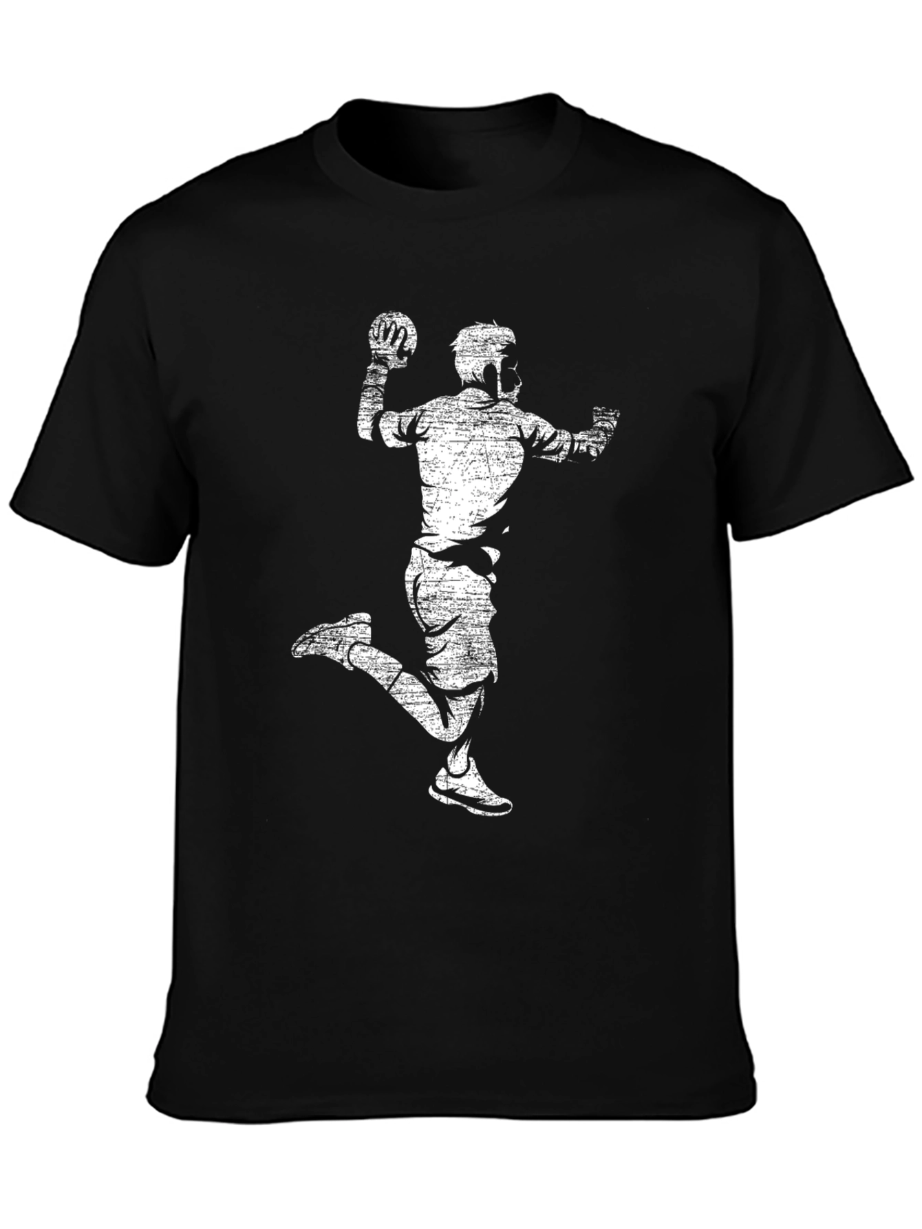 Handball Player Graphic Tee - Retro Sports T-Shirt