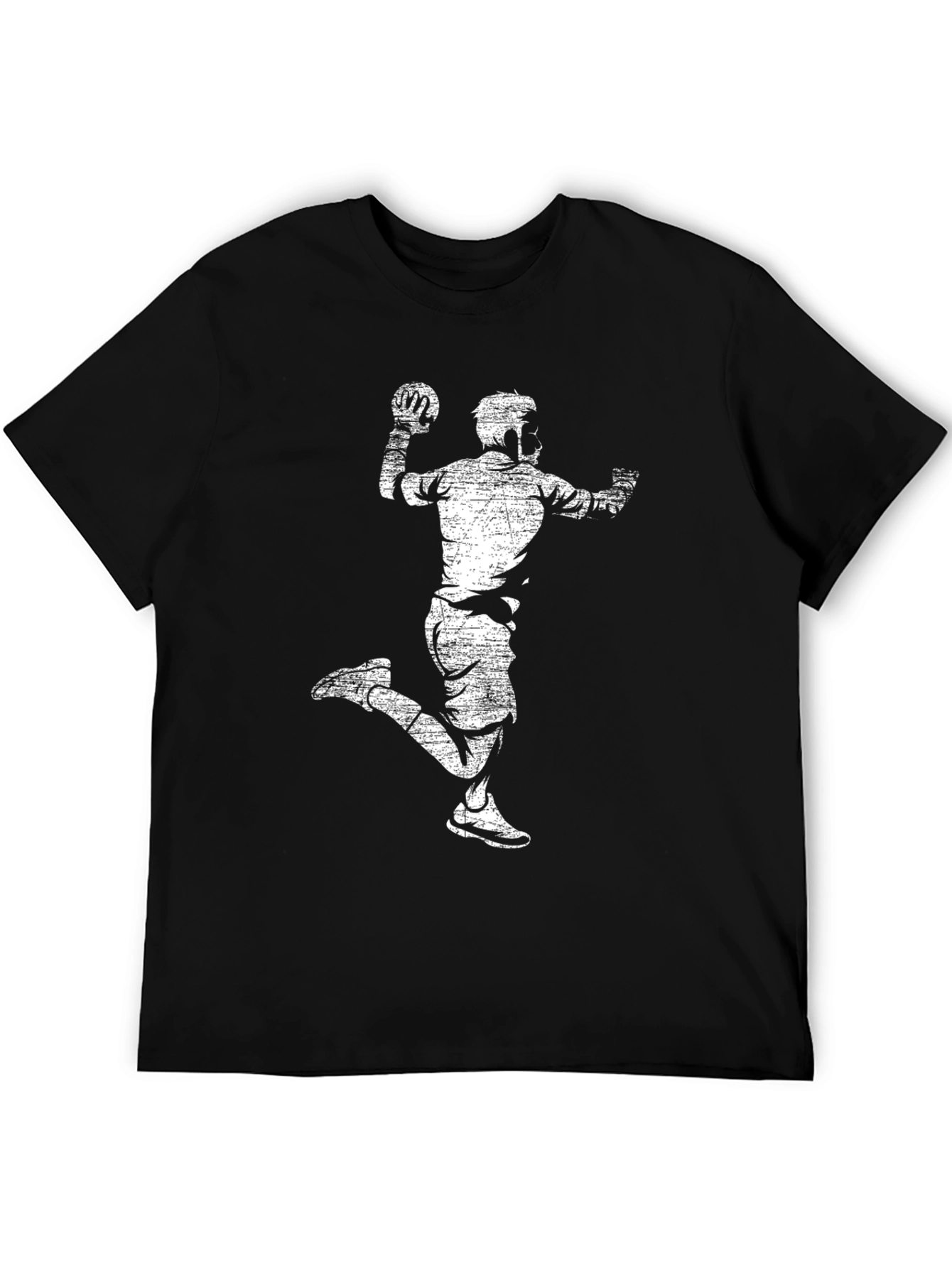 Handball Player Graphic Tee - Retro Sports T-Shirt