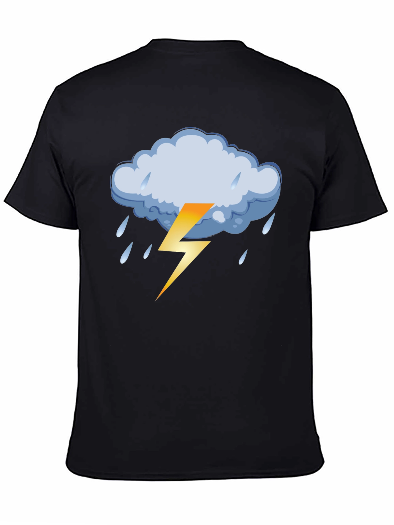 Stormy Weather Graphic Tee - Black Cotton T-Shirt
