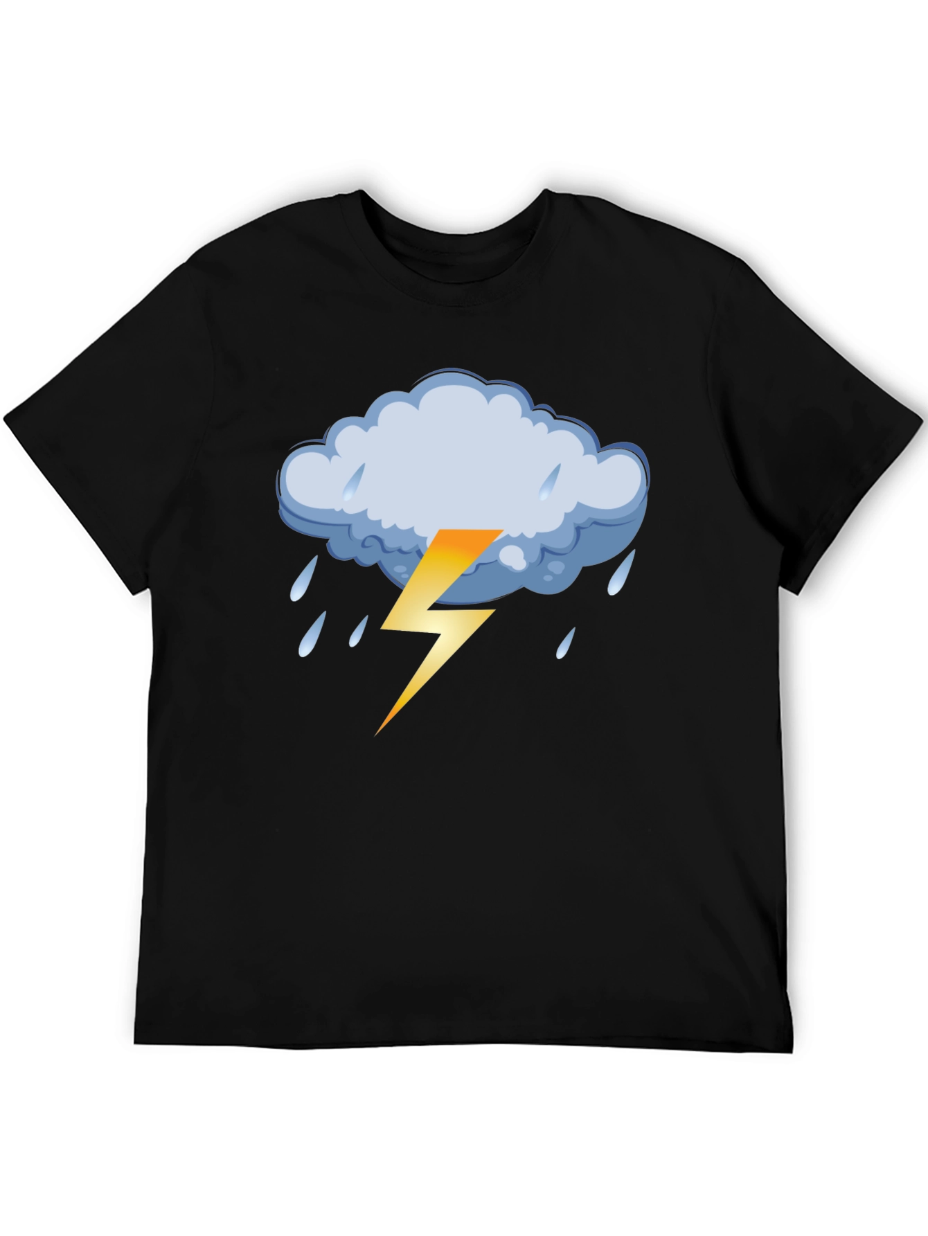 Stormy Weather Graphic Tee - Black Cotton T-Shirt
